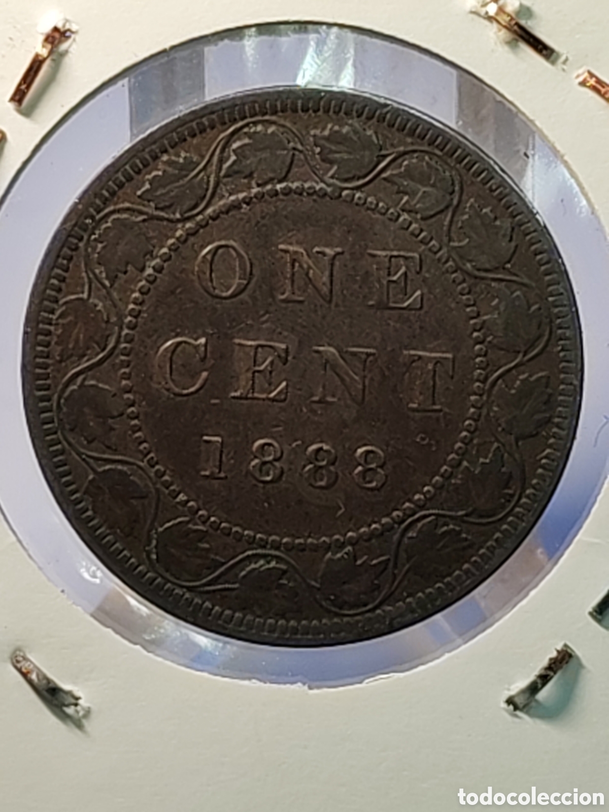Monedas antiguas de Am&eacute;rica: One cent. 1888. Canada. Cobre. - Foto 4