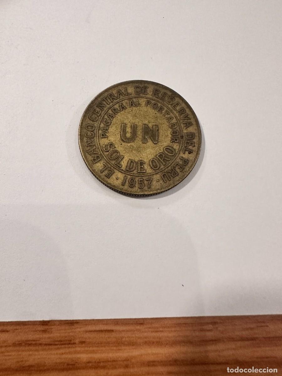 Monedas antiguas de Am&eacute;rica: 1 Sol de Oro - Per&uacute; 1957 - Foto 2