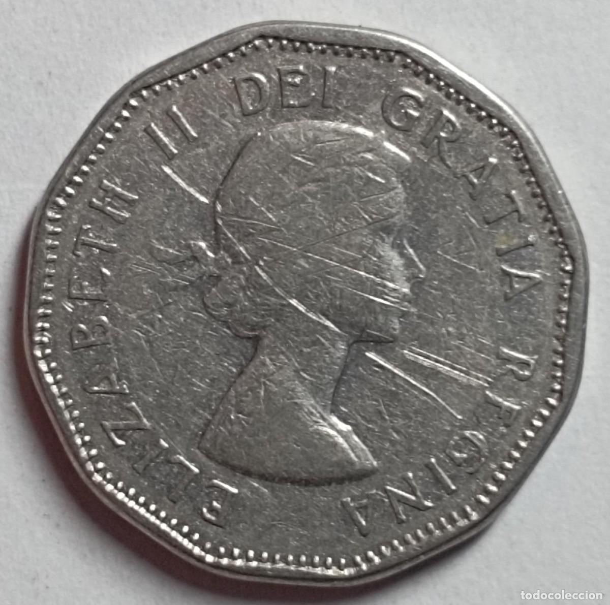 Monedas antiguas de Am&eacute;rica: Moneda de Canad&aacute; 5 cents de 1961 - Foto 2