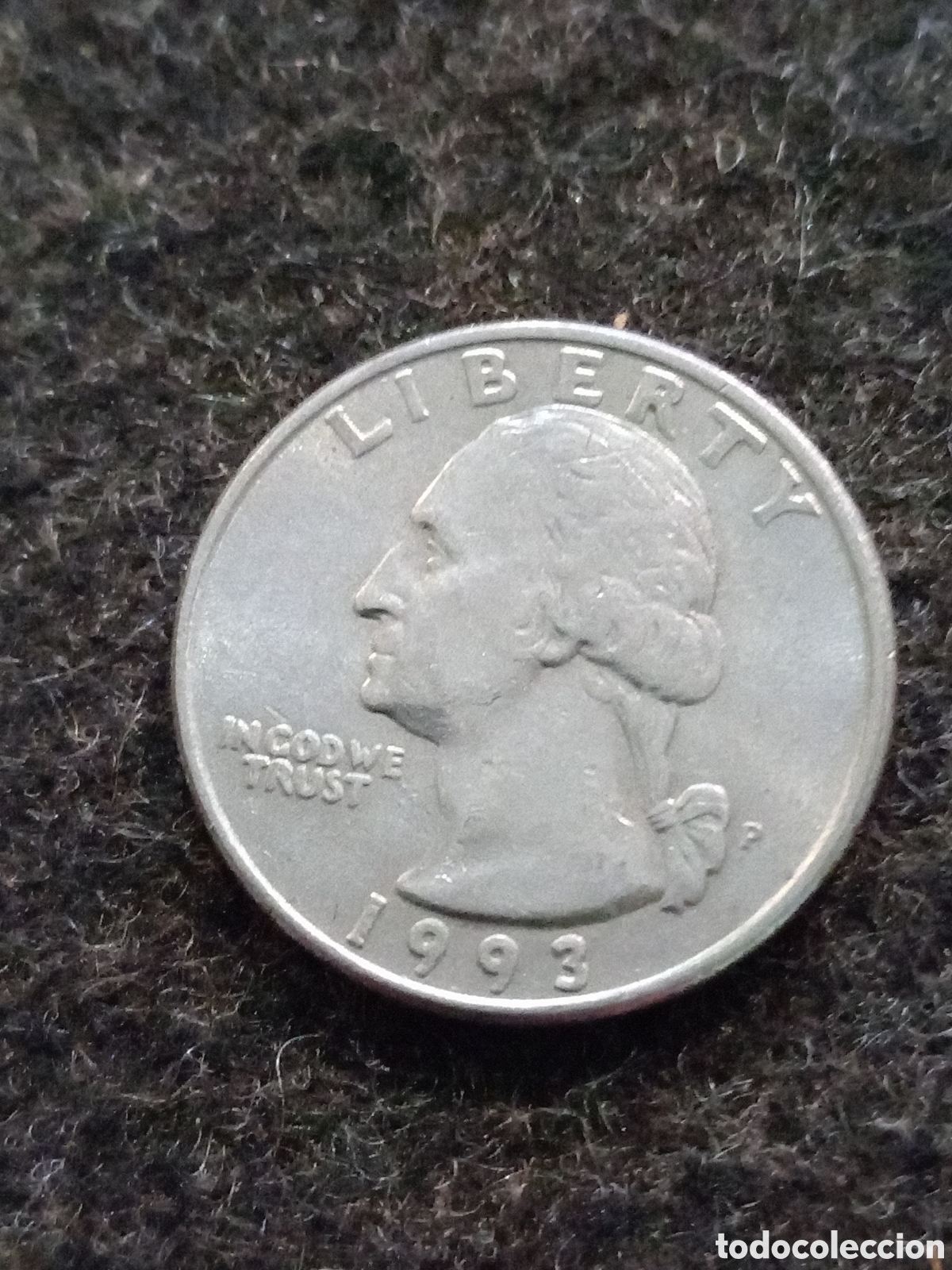 Monedas antiguas de Am&eacute;rica: Moneda de quarto de dolar de EEUU - Foto 5