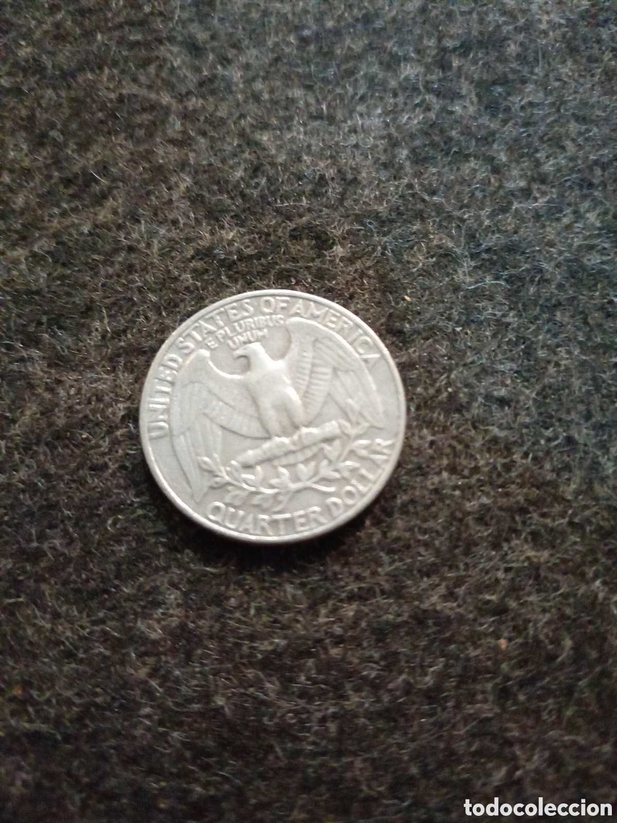 Monedas antiguas de Am&eacute;rica: Dos monedas de quarto de dolar EEUU - Foto 4