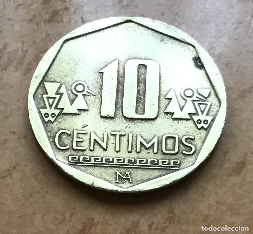 Monedas antiguas de Am&eacute;rica: 10 c&eacute;ntimos de Per&uacute;. A&ntilde;o 2013 - Foto 1