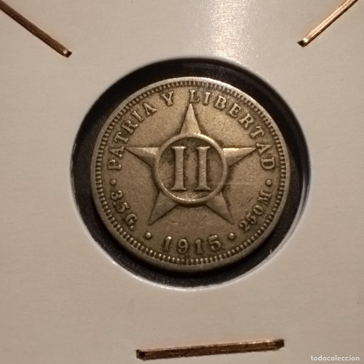 Monedas antiguas de Am&eacute;rica: Moneda 2 centavos, Cuba 1915 - Foto 1