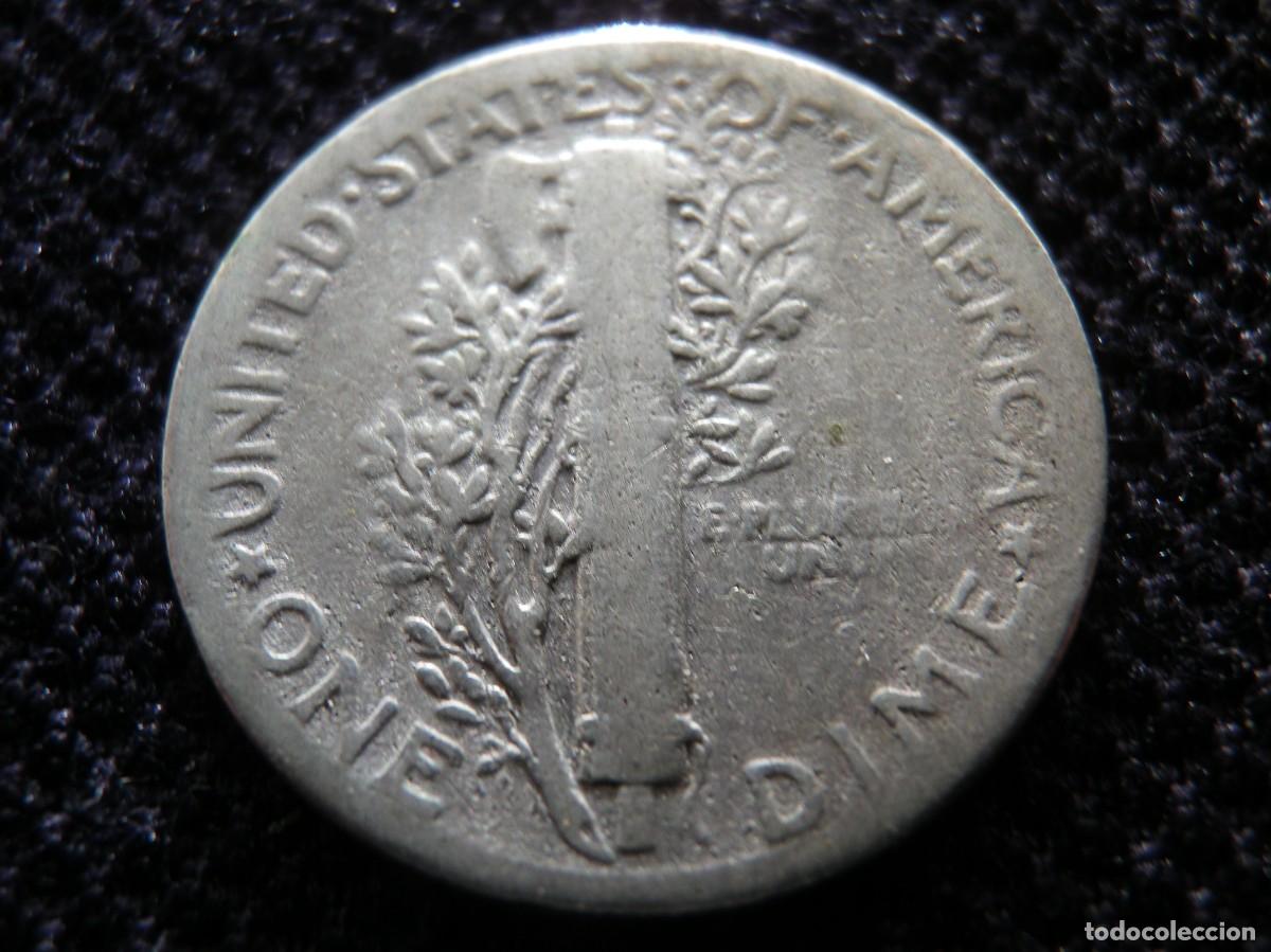 Monedas antiguas de Am&eacute;rica: MONEDA DE PLATA DE ONE DIME A&Ntilde;O 1944 - Foto 2