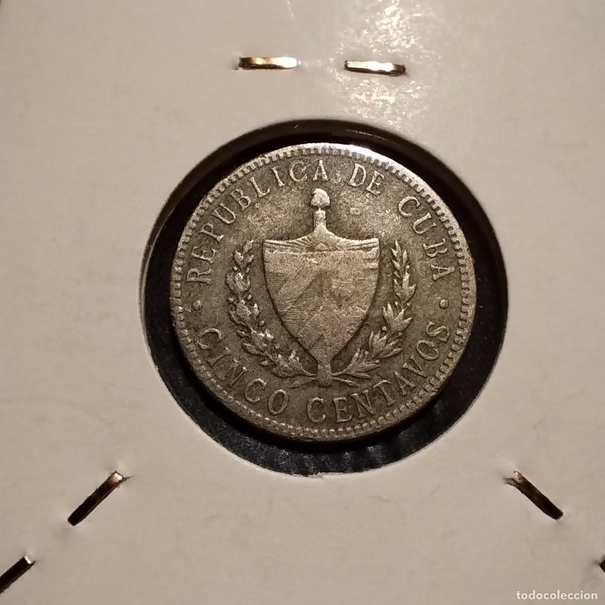 Monedas antiguas de Am&eacute;rica: Moneda 5 centavos, Cuba 1915 - Foto 2