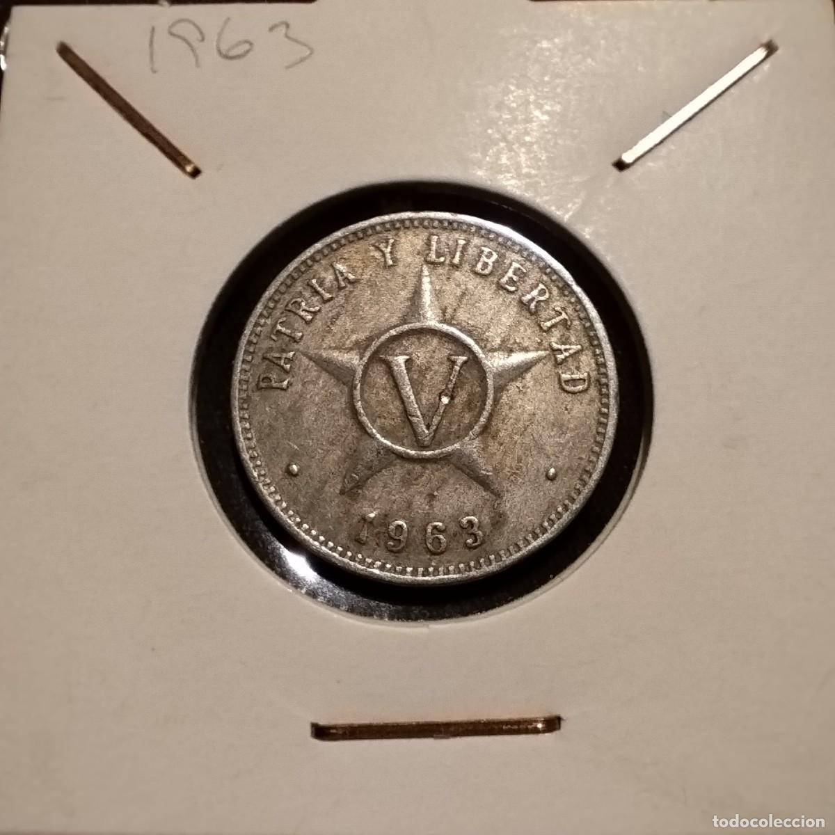 Monedas antiguas de Am&eacute;rica: Moneda 5 centavos, Cuba 1963 - Foto 1