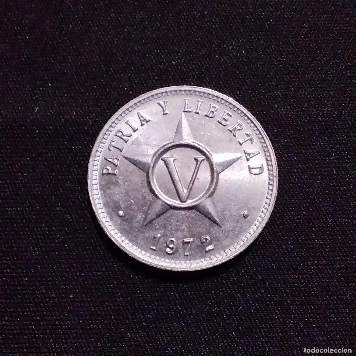 Monedas antiguas de Am&eacute;rica: Moneda 5 centavos, Cuba 1972 - Foto 1