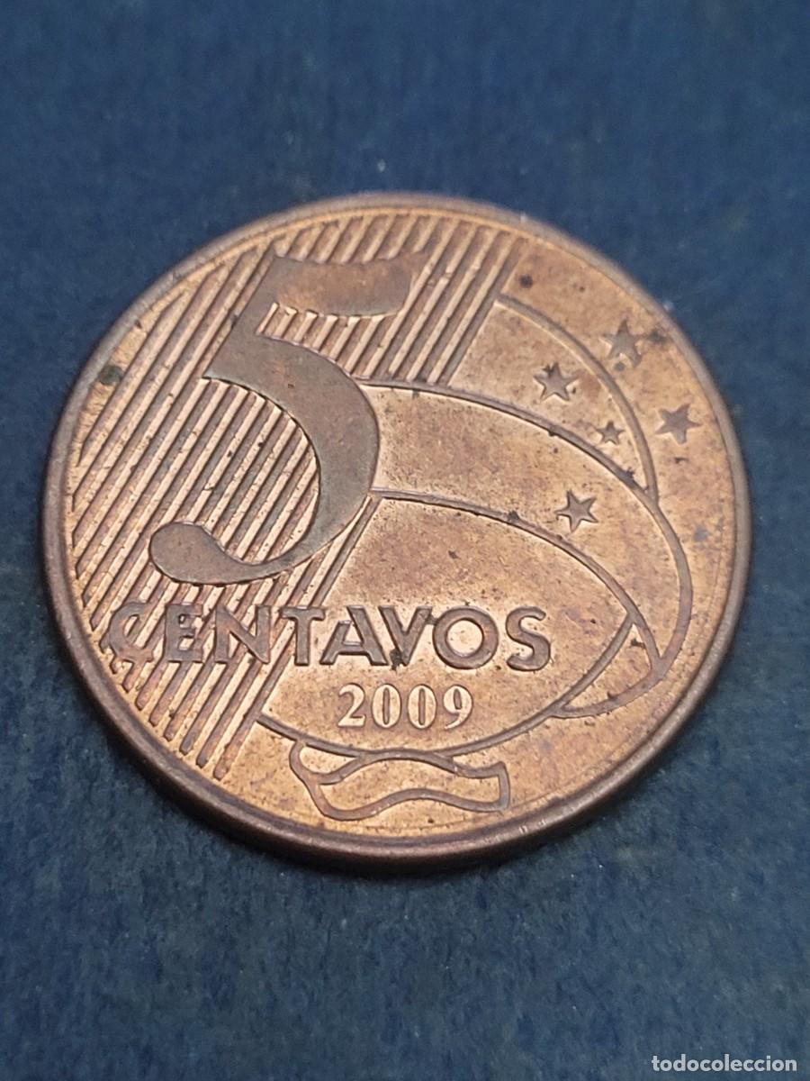 Monedas antiguas de Am&eacute;rica: Moneda 5 centavos 2009 Brasil - Foto 2