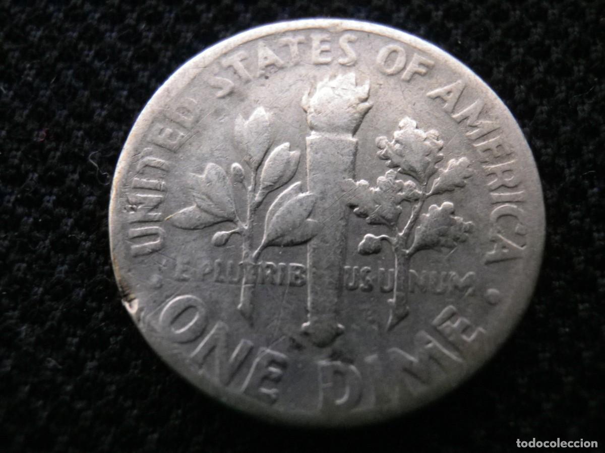 Monedas antiguas de Am&eacute;rica: MONEDA DE PLATA DE ONE DIME DEL A&Ntilde;O 1946 - Foto 2