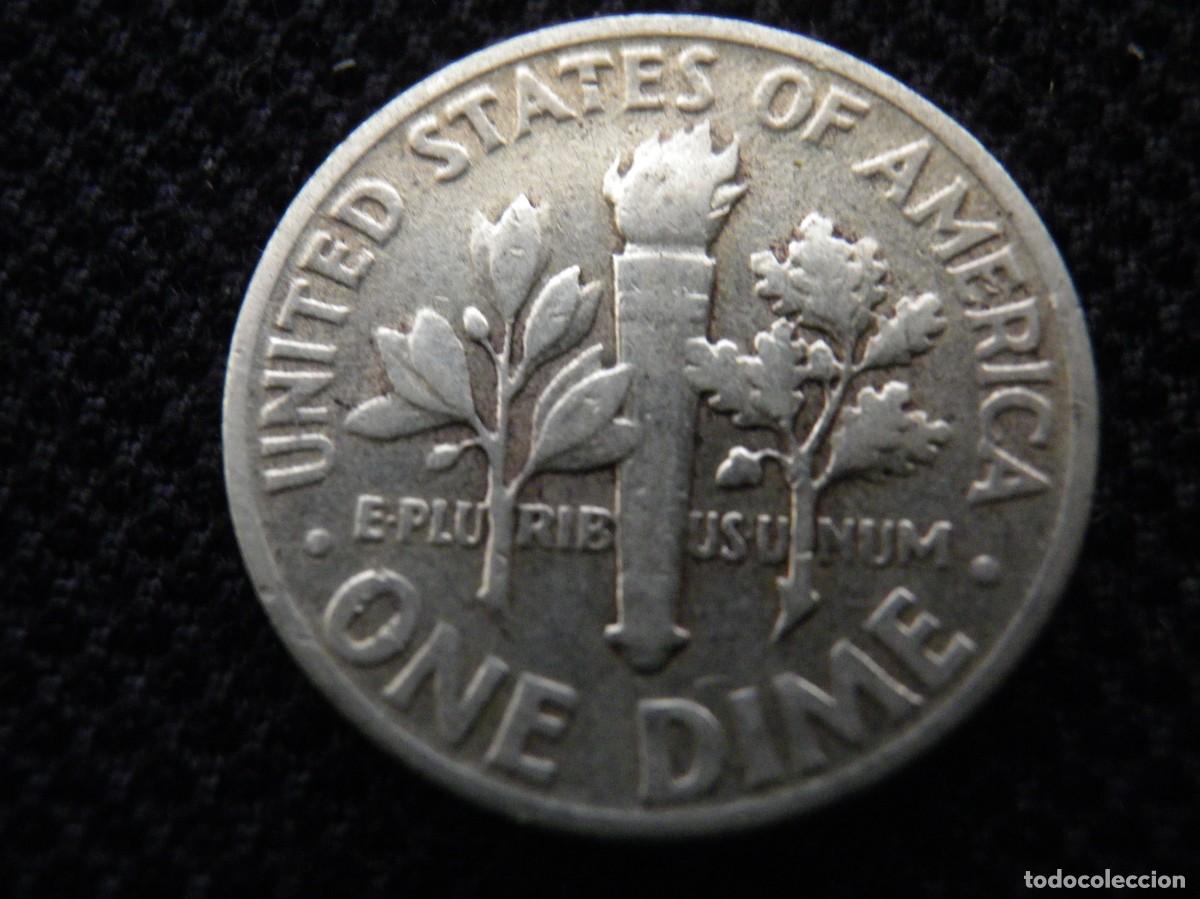 Monedas antiguas de Am&eacute;rica: MONEDA DE PLATA DE ONE DIME A&Ntilde;O 1950 - Foto 2