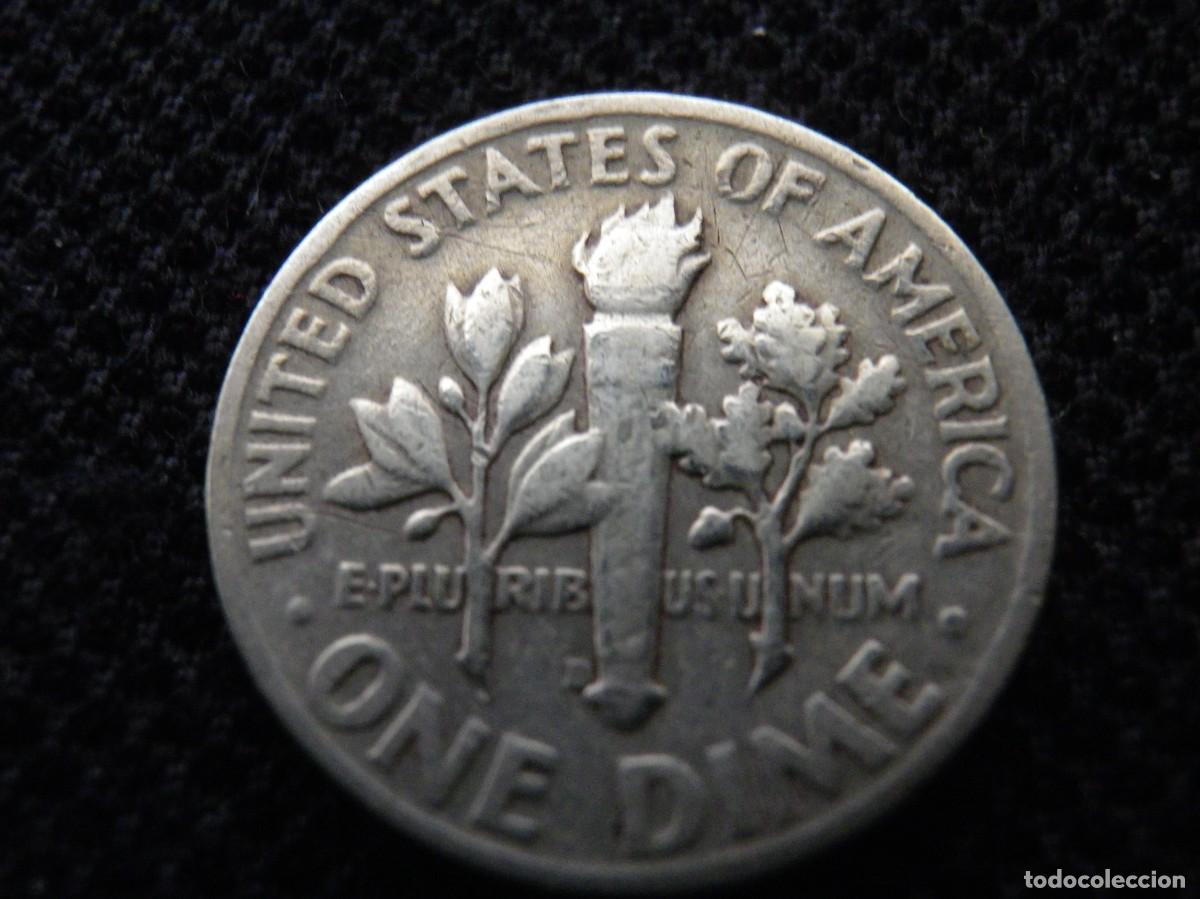 Monedas antiguas de Am&eacute;rica: MONEDA DE PLATA DE ONE DIME A&Ntilde;O 1952 - Foto 2