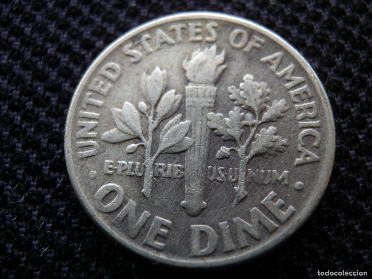 Monedas antiguas de Am&eacute;rica: MONEDA DE PLATA DE ONE DIME A&Ntilde;O 1960 - Foto 2
