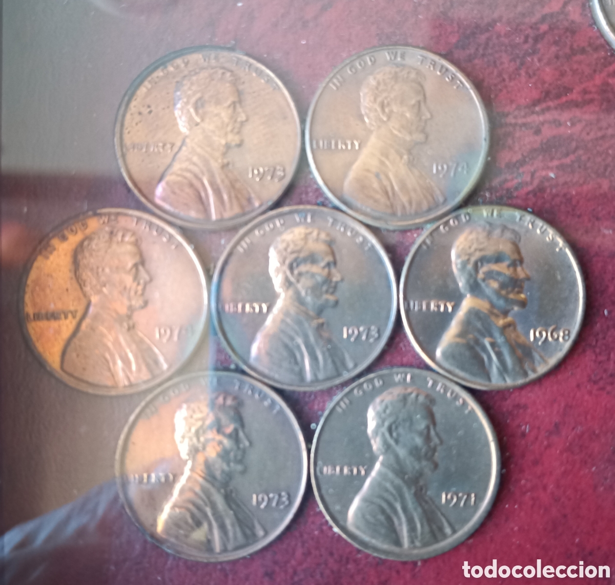 Monedas antiguas de Am&eacute;rica: Cuadro composici&oacute;n centavos Abraham Lincoln - Foto 8