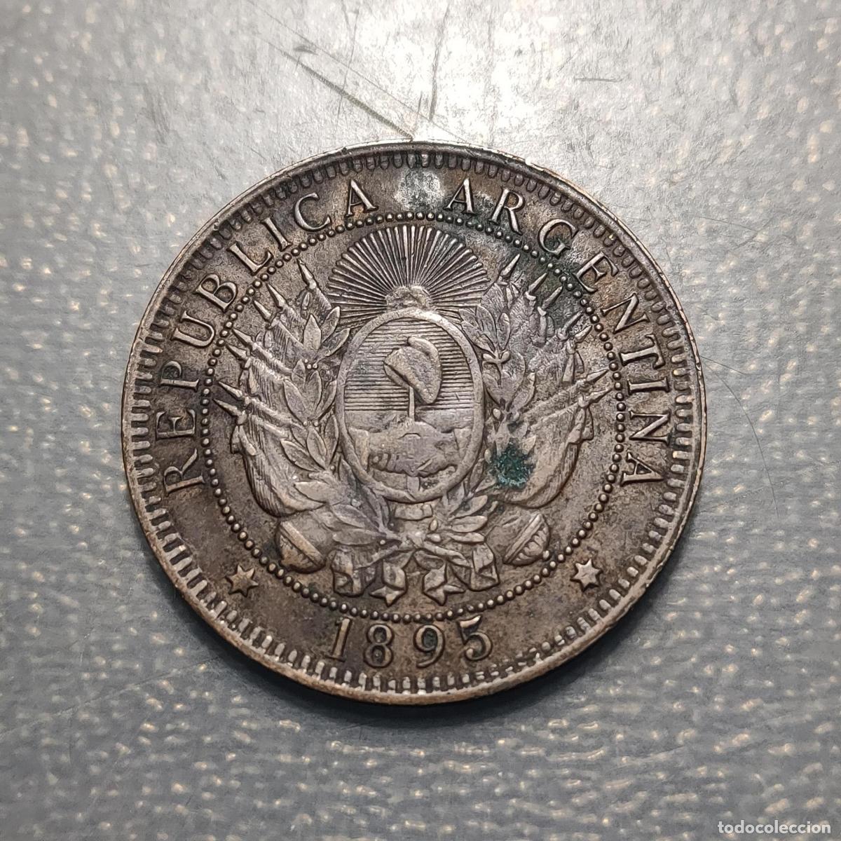Monedas antiguas de Am&eacute;rica: ARGENTINA 2 CENTAVOS 1895 - Foto 3