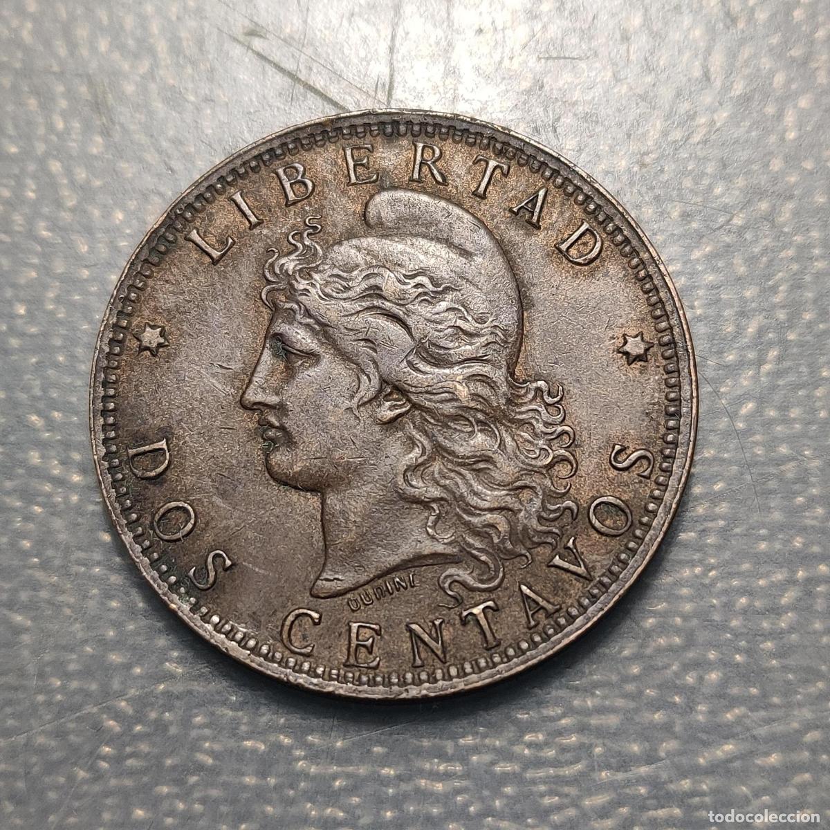 Monedas antiguas de Am&eacute;rica: ARGENTINA 2 CENTAVOS 1895 - Foto 2