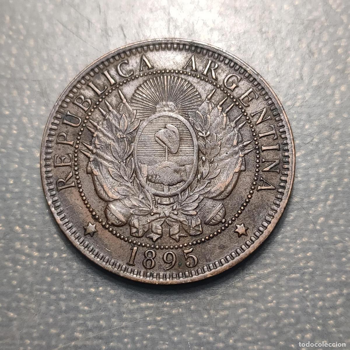 Monedas antiguas de Am&eacute;rica: ARGENTINA 2 CENTAVOS 1895 - Foto 3