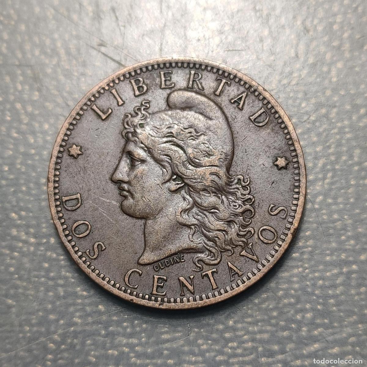 Monedas antiguas de Am&eacute;rica: ARGENTINA 2 CENTAVOS 1883 MBC - Foto 2