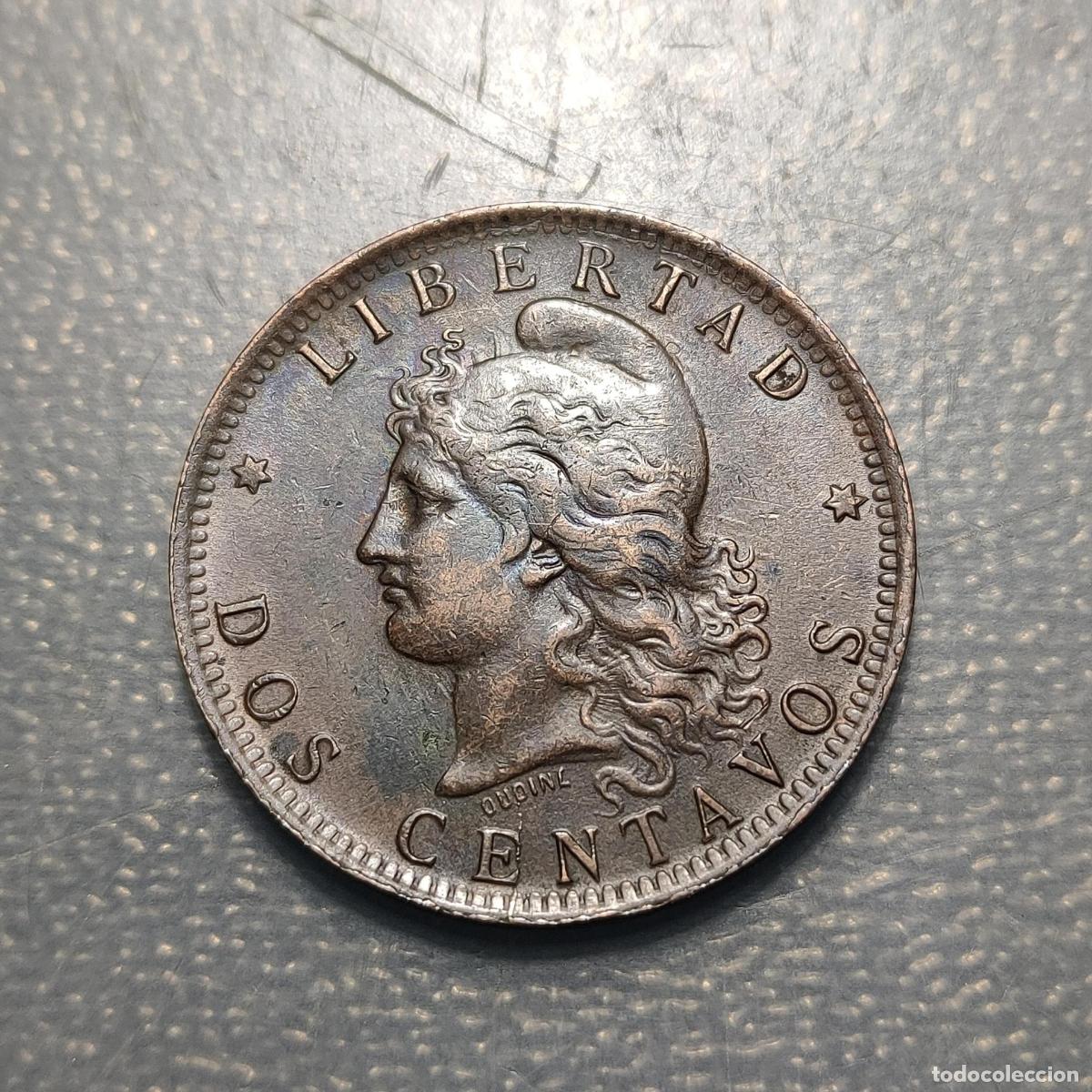 Monedas antiguas de Am&eacute;rica: ARGENTINA 2 CENTAVOS 1880 MBC+ - Foto 1