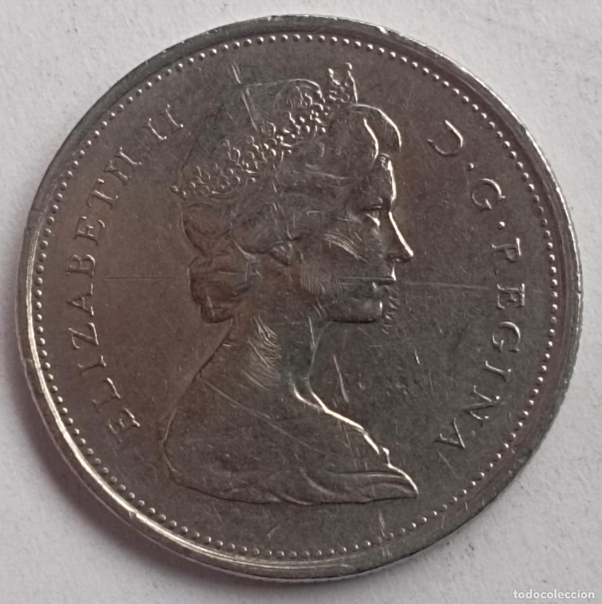 Monedas antiguas de Am&eacute;rica: Moneda de Canad&aacute; 25 c&eacute;ntimos de 1974 - Foto 2
