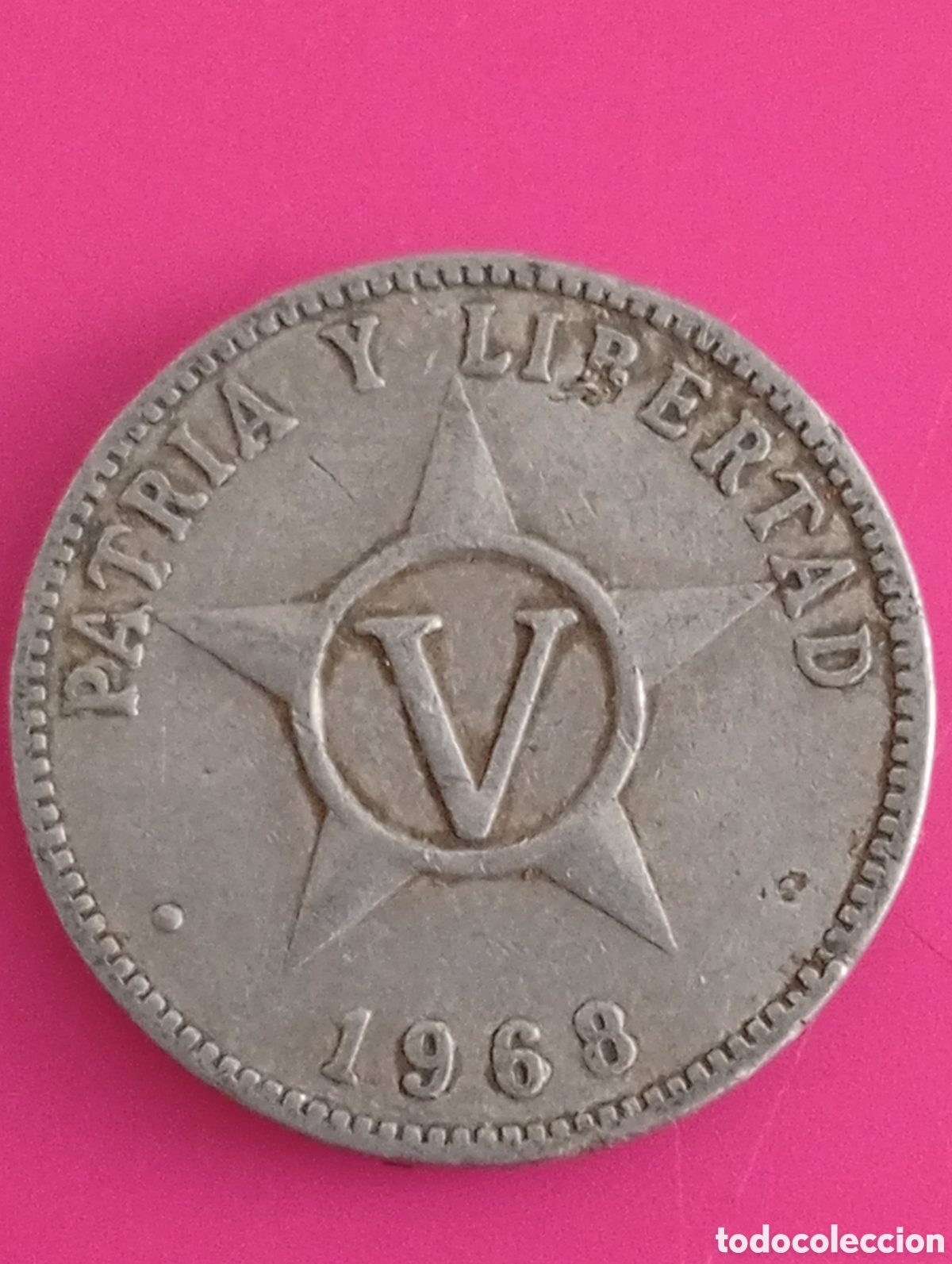 Monedas antiguas de Am&eacute;rica: Moneda de Cuba 5 centavos a&ntilde;o 1968 - Foto 1