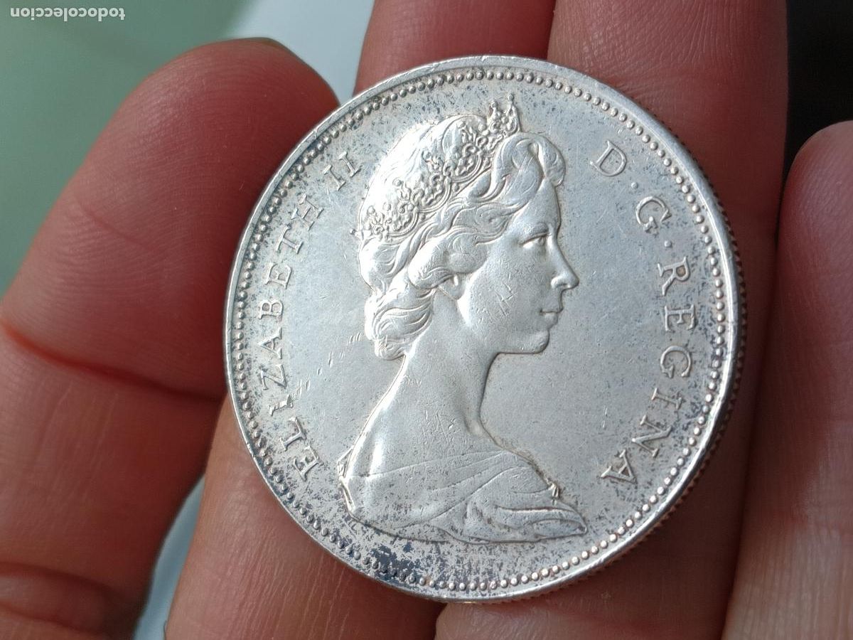 Monedas antiguas de Am&eacute;rica: Canada, (One) 1 Dollar 1966 Plata - Foto 2