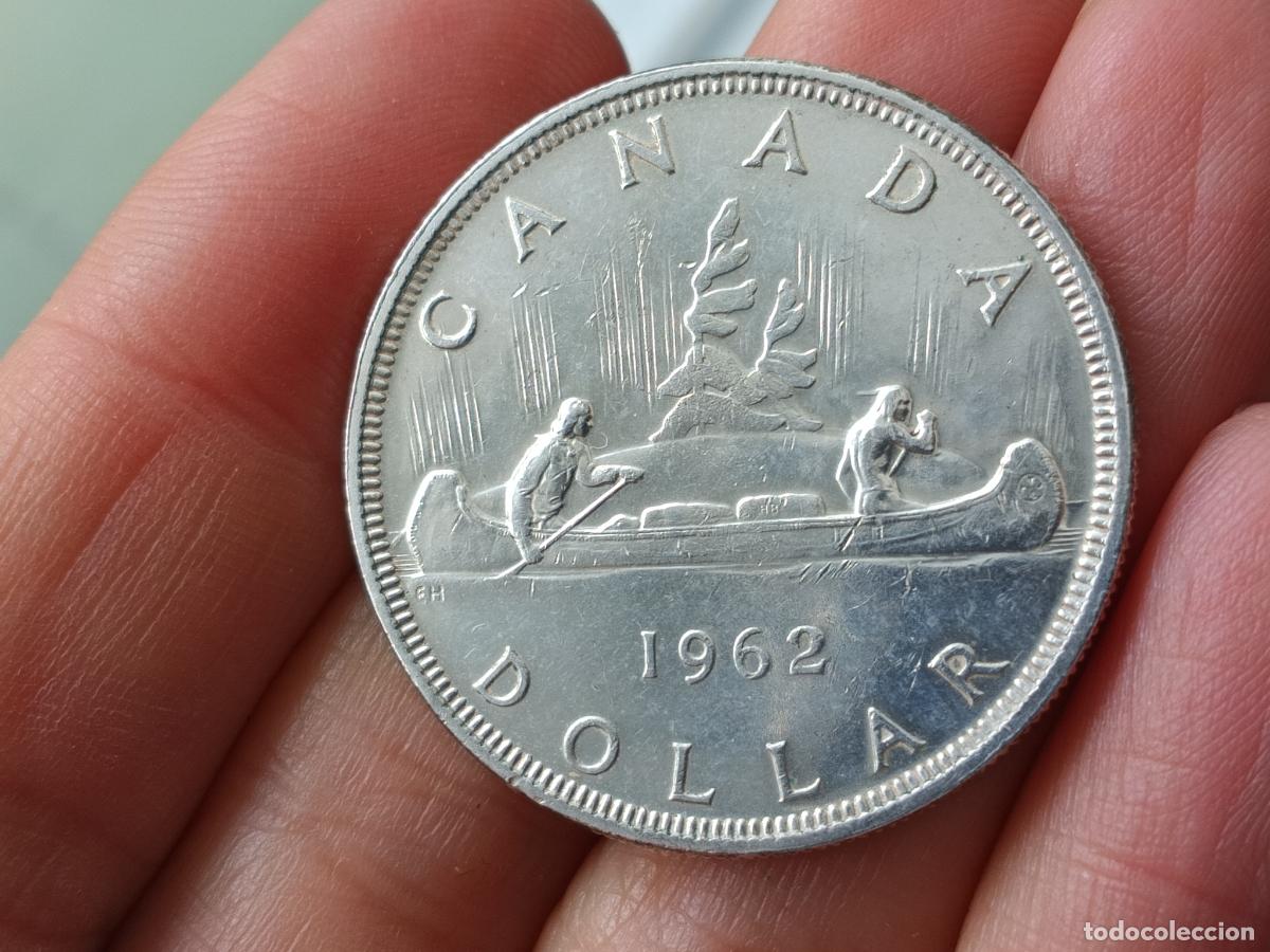 Monedas antiguas de Am&eacute;rica: Canada, (One) 1 Dollar 1962 Plata - Foto 1