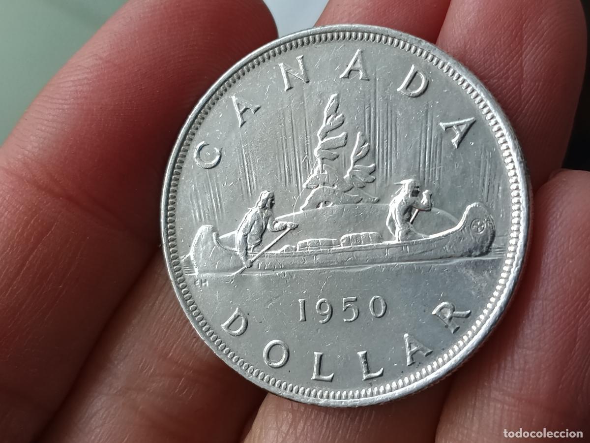 Monedas antiguas de Am&eacute;rica: Canada, (One) 1 Dollar 1950 Plata - Foto 1