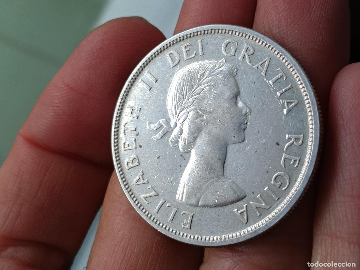 Monedas antiguas de Am&eacute;rica: Canada, (One) 1 Dollar 1956 Plata - Foto 2