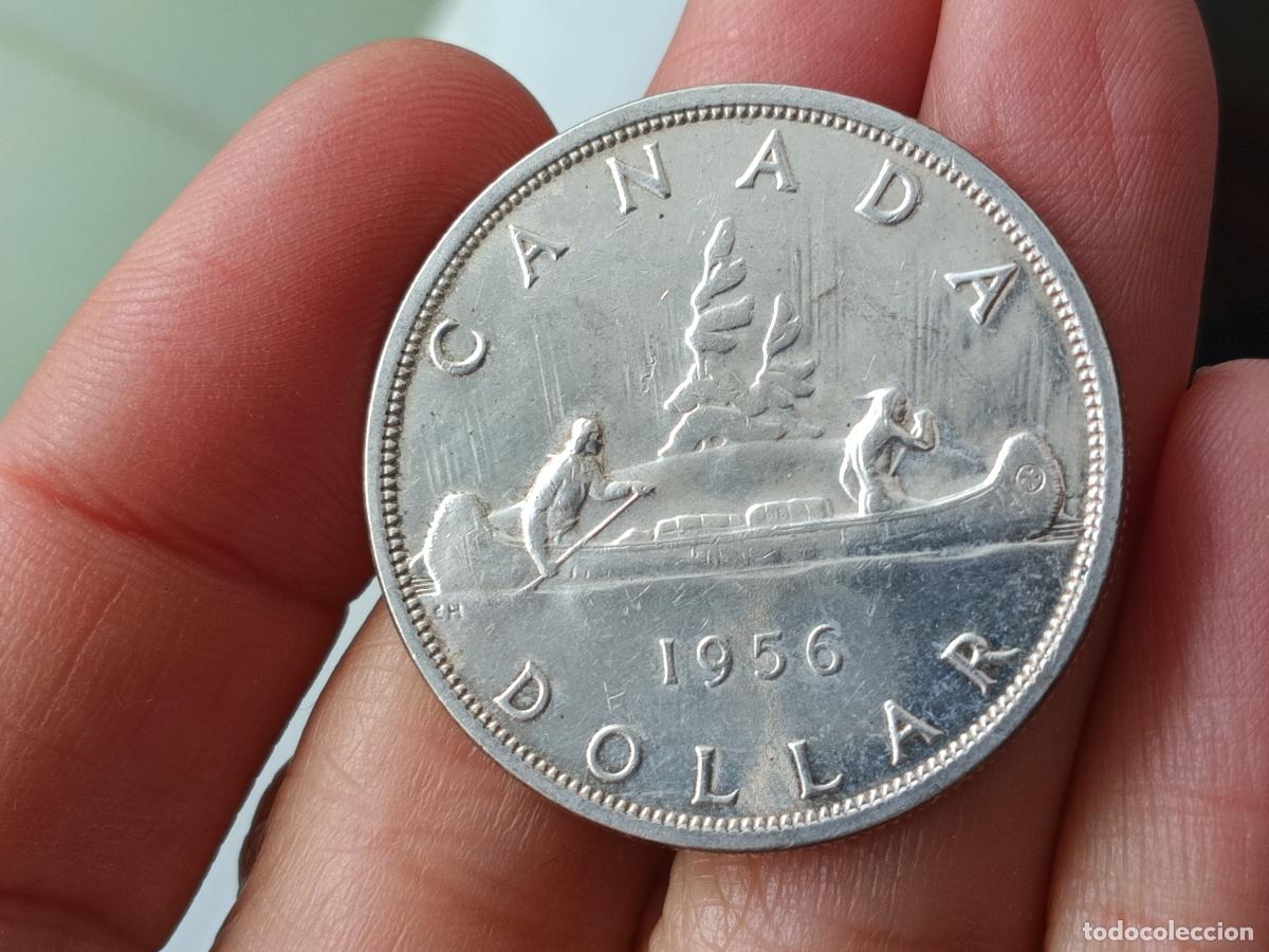 Monedas antiguas de Am&eacute;rica: Canada, (One) 1 Dollar 1956 Plata - Foto 1