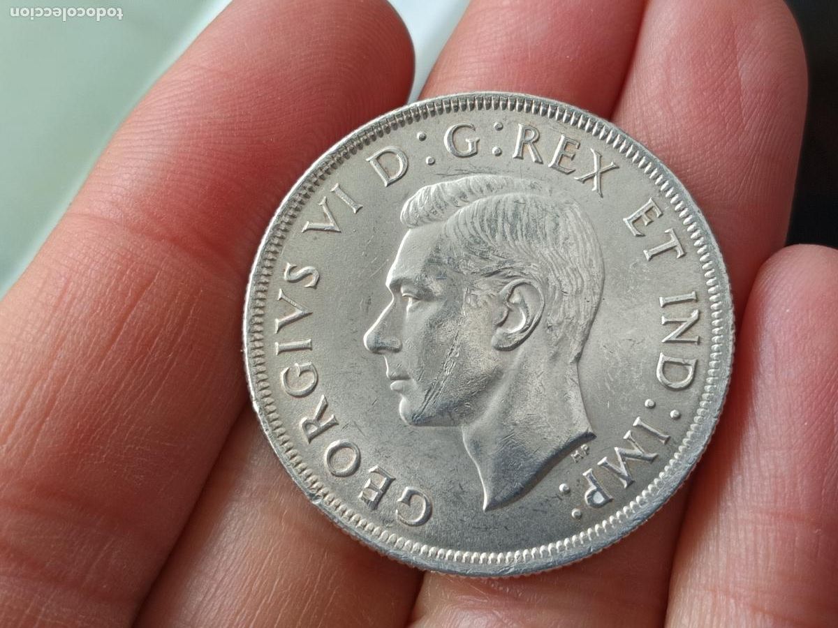 Monedas antiguas de Am&eacute;rica: Canada, (One) 1 Dollar 1937 Plata - Foto 2