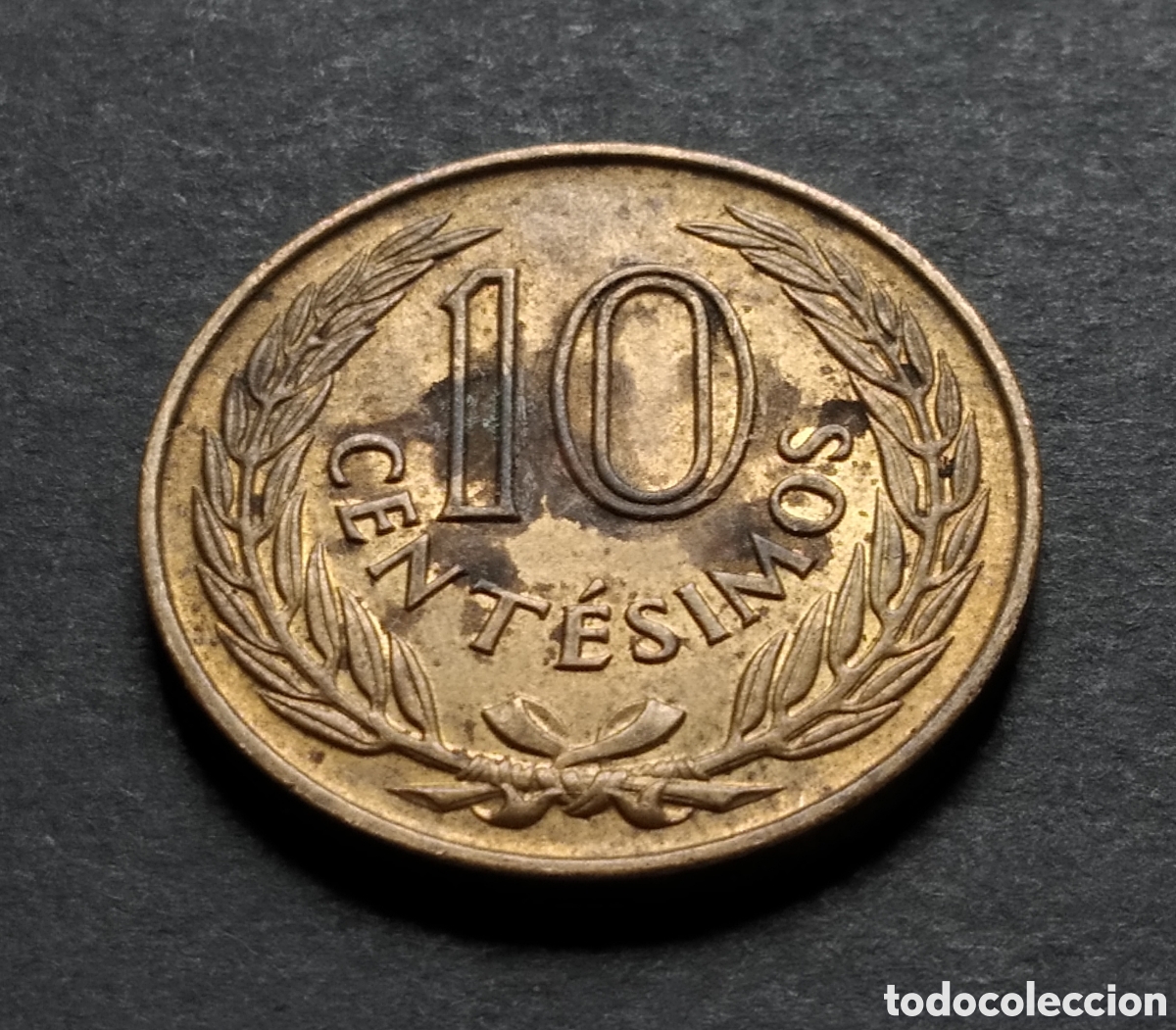 Monedas antiguas de Am&eacute;rica: MONEDA - URUGUAY 10 CENT&Eacute;SIMOS 1960 - Foto 3