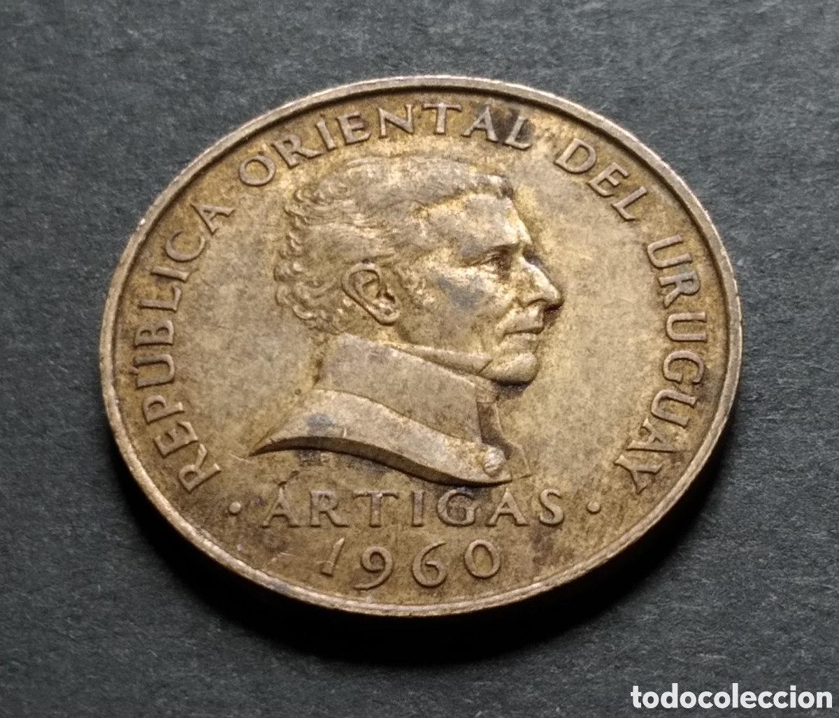 Monedas antiguas de Am&eacute;rica: MONEDA - URUGUAY 10 CENT&Eacute;SIMOS 1960 - Foto 4