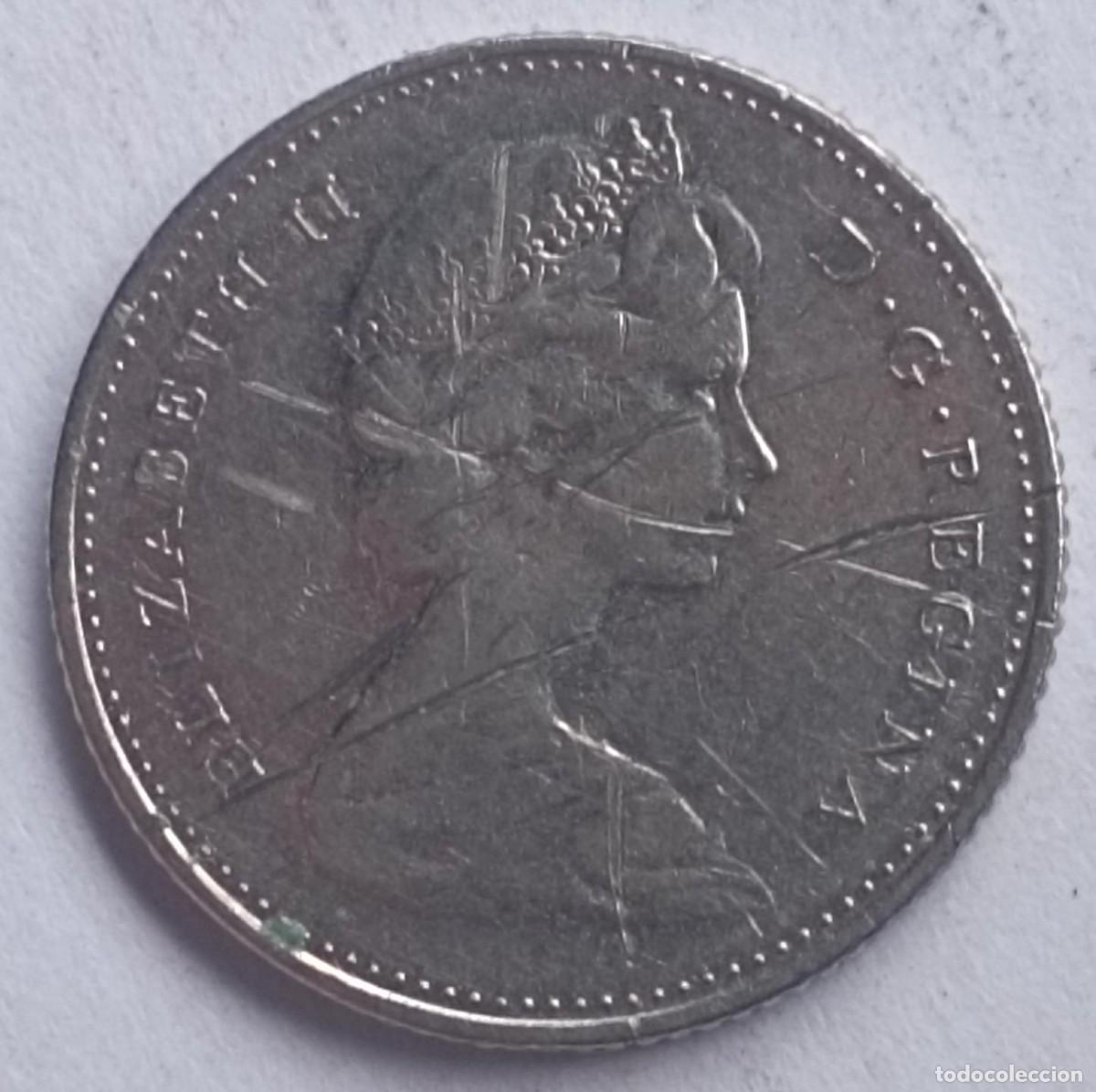 Monedas antiguas de Am&eacute;rica: Moneda de Canad&aacute; 10 c&eacute;ntimos de 1968 - Foto 2