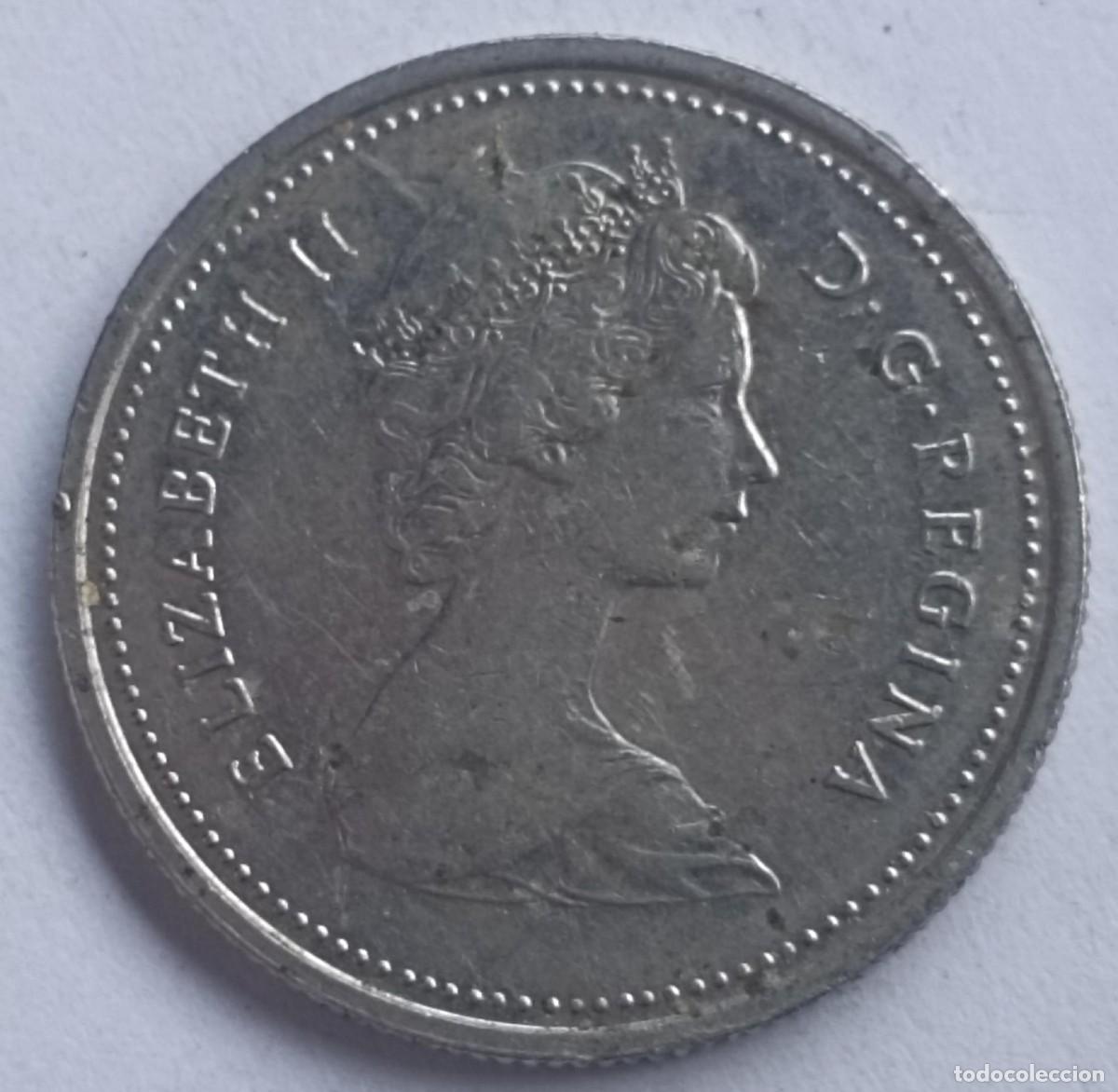 Monedas antiguas de Am&eacute;rica: Moneda de Canad&aacute; 25 c&eacute;ntimos de 1985 - Foto 2