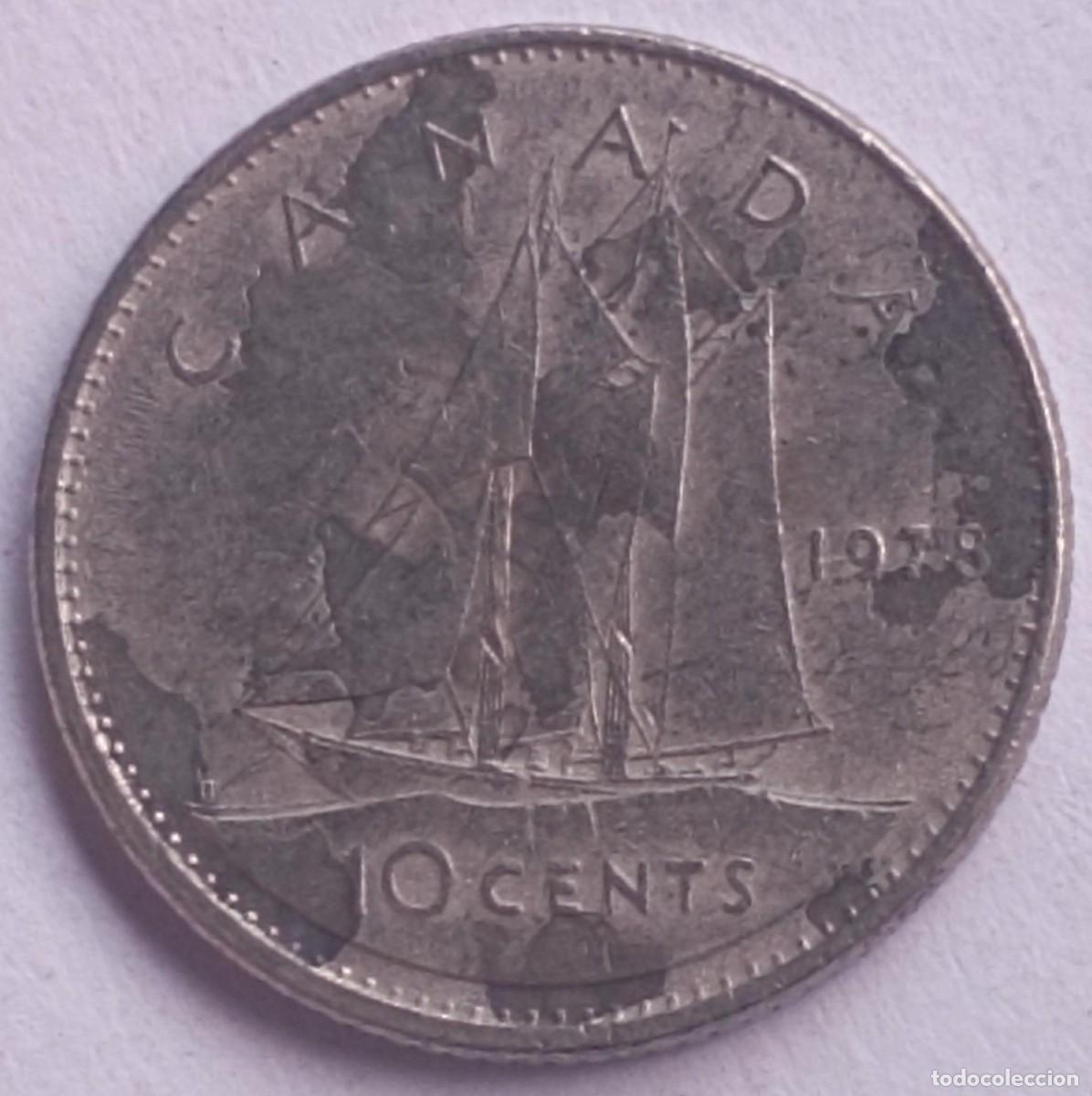 Monedas antiguas de Am&eacute;rica: Moneda de Canad&aacute; 10 c&eacute;ntimos de 1978 - Foto 1