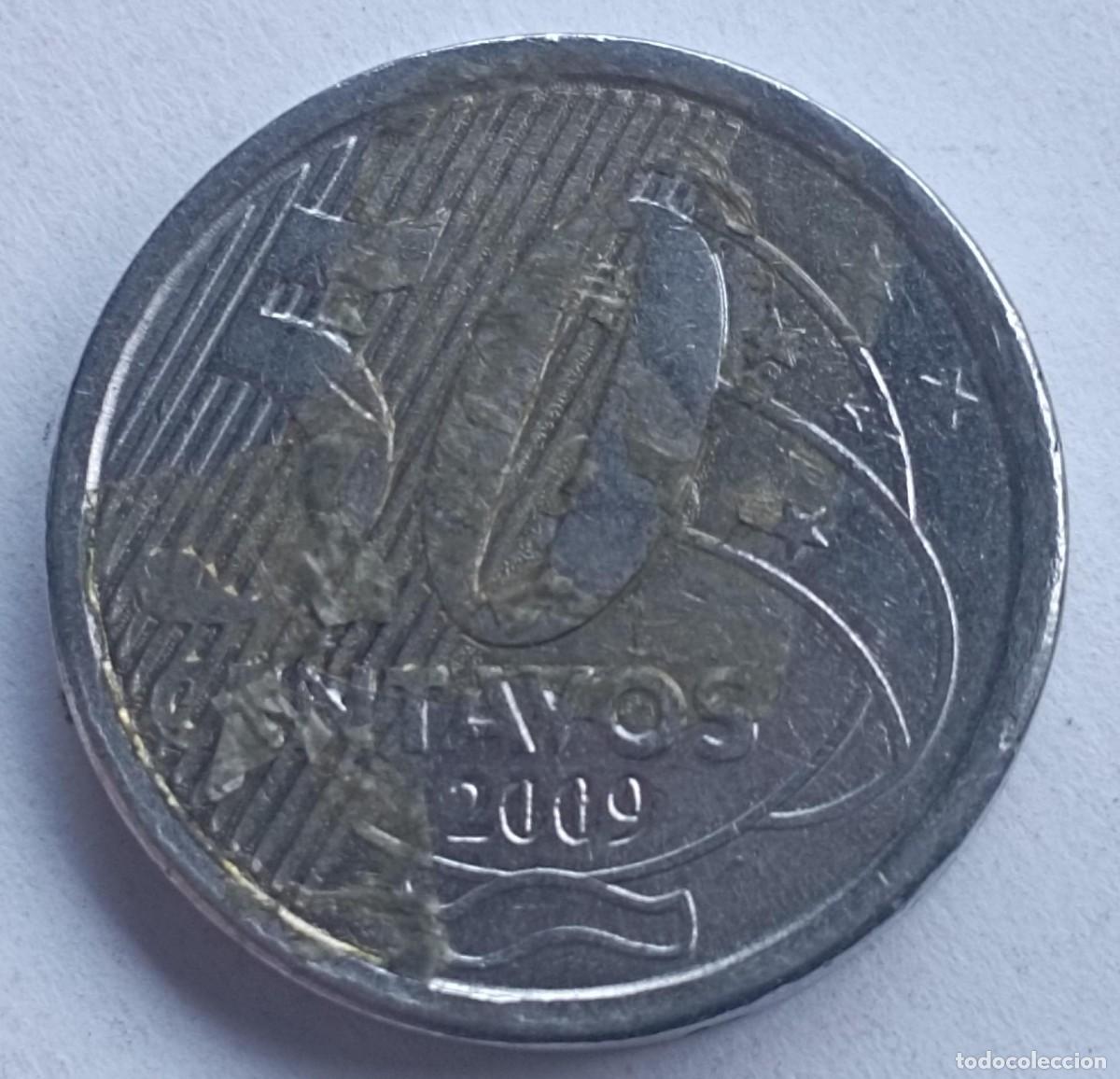 Monedas antiguas de Am&eacute;rica: Moneda de Brasil 50 centavos del 2009 - Foto 1