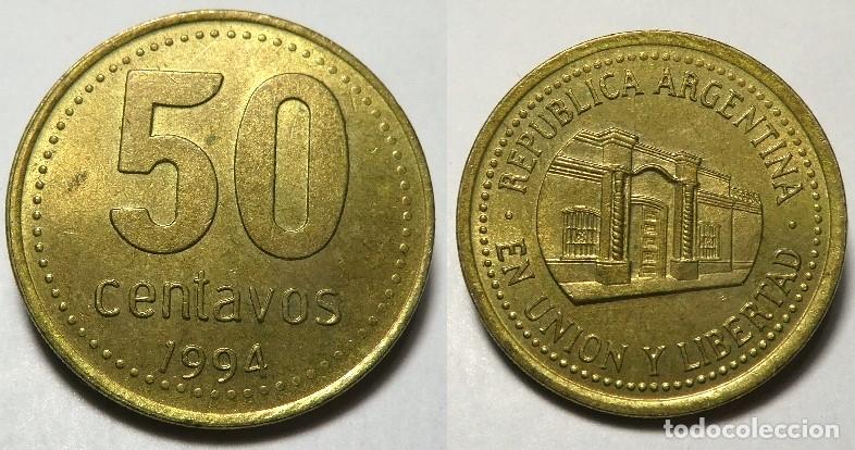 Monedas antiguas de Am&eacute;rica: MONEDA DE ARGENTINA 50 CENTAVOS 1994 - Foto 1