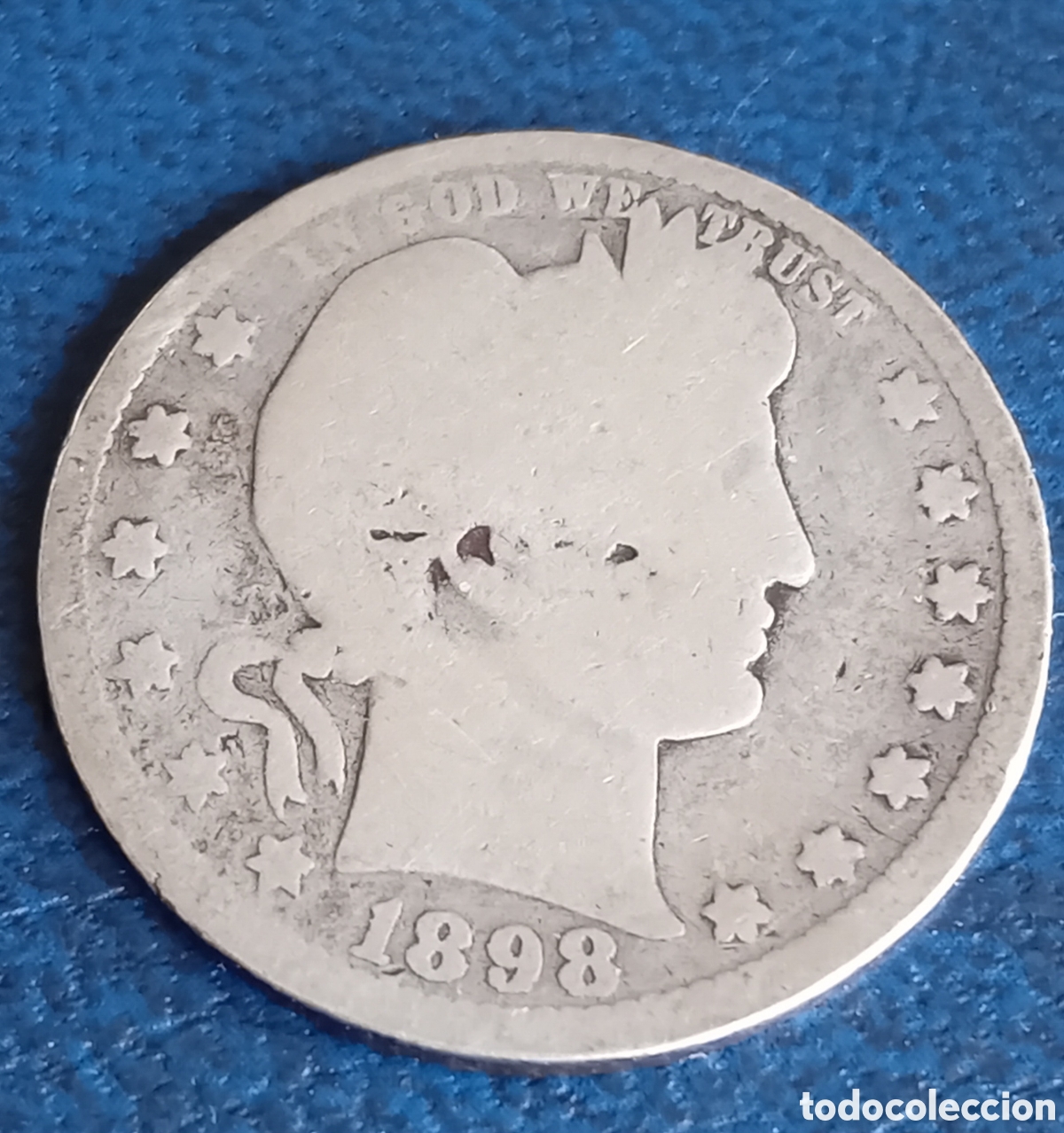 Monedas antiguas de Am&eacute;rica: DOLAR QUARTER BARBER 1898 - Foto 3