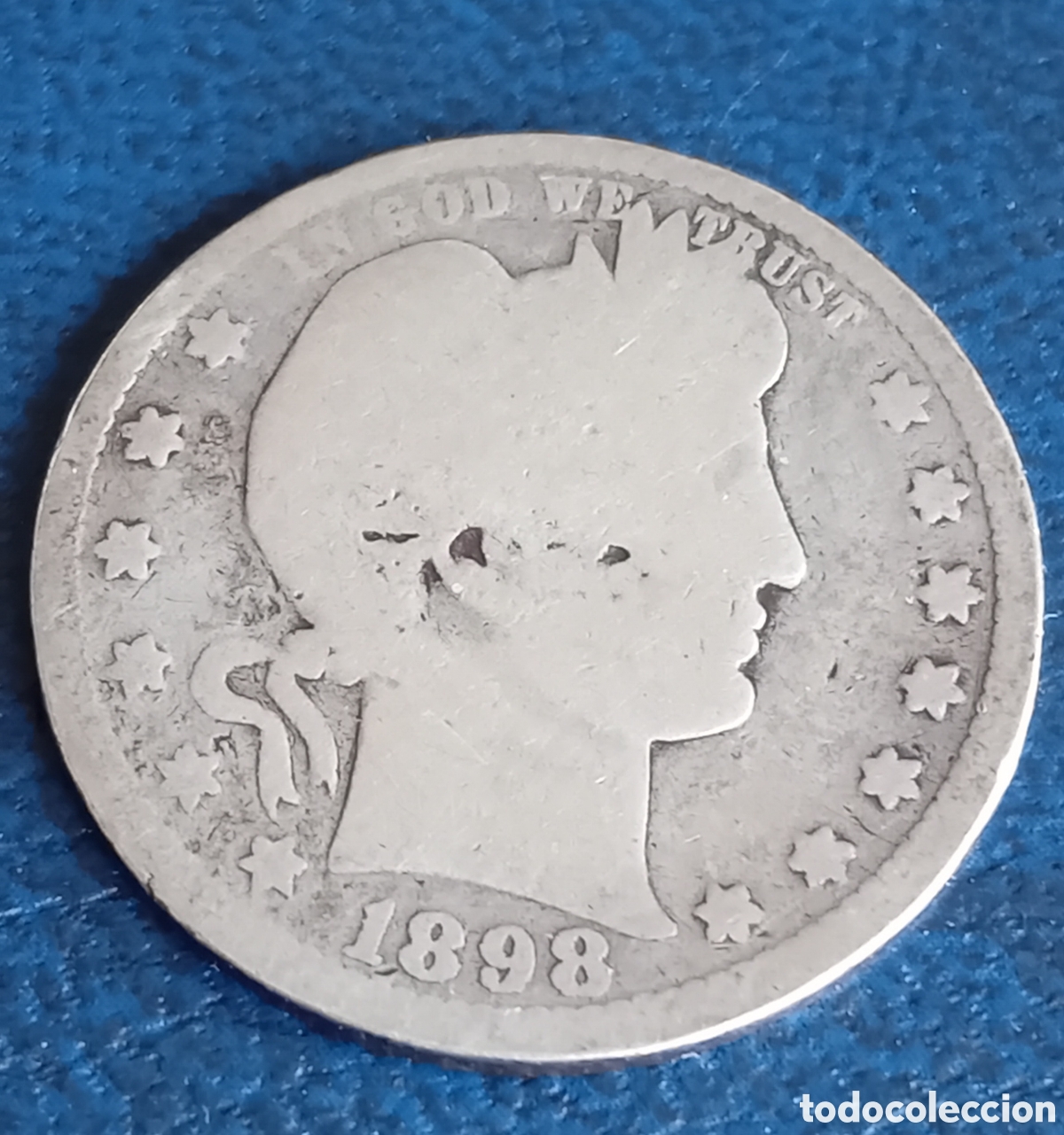 Monedas antiguas de Am&eacute;rica: DOLAR QUARTER BARBER 1898 - Foto 1