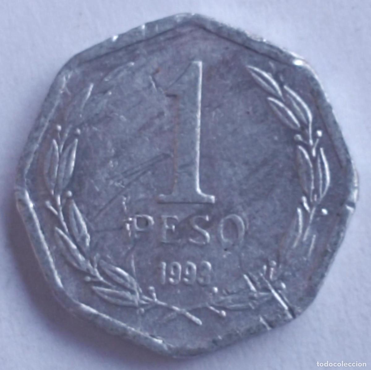 Monedas antiguas de Am&eacute;rica: Moneda de Chile 1 peso de 1999 - Foto 2