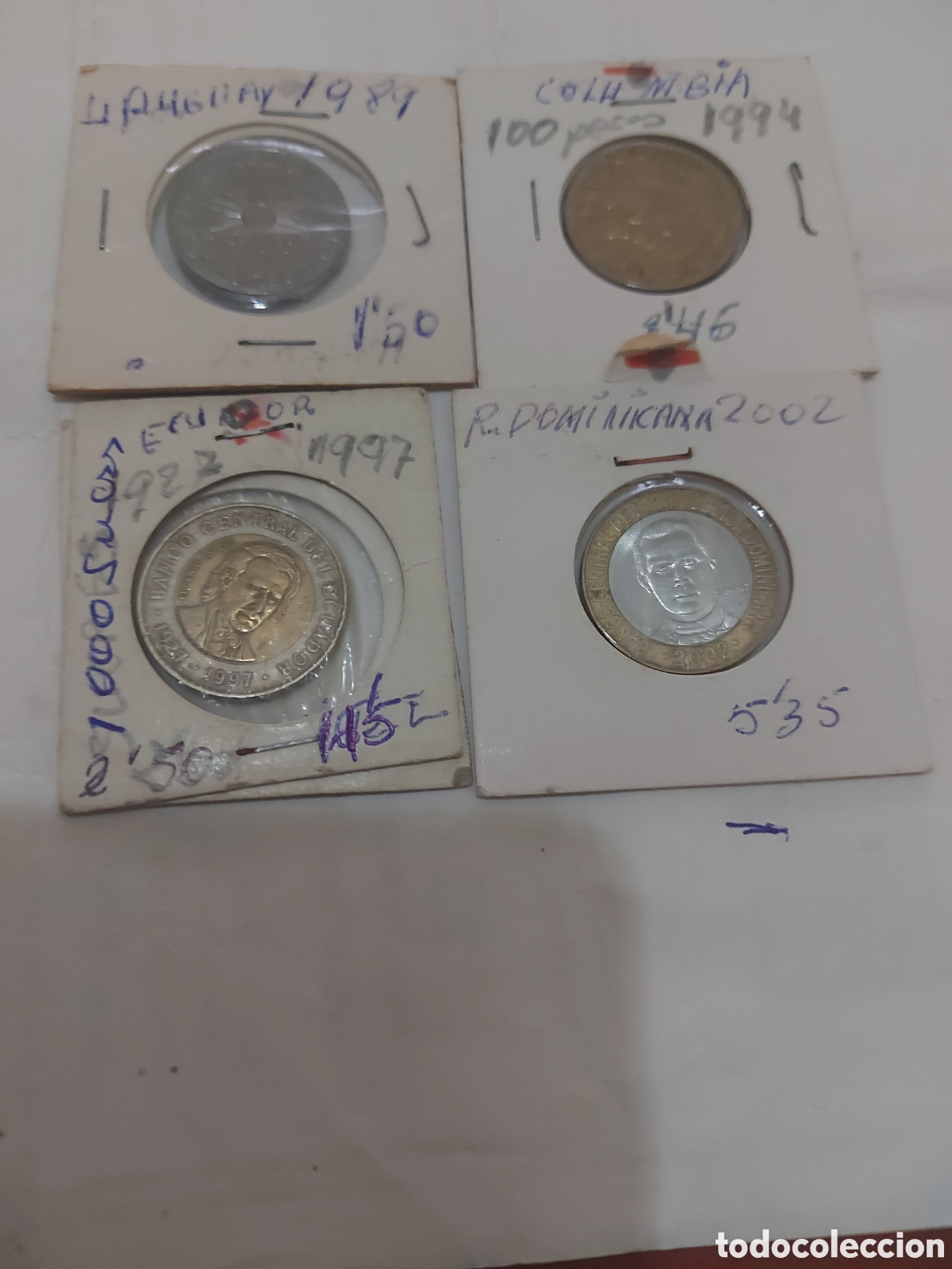 Monedas antiguas de Am&eacute;rica: 4 monedas diferentesde - Foto 2