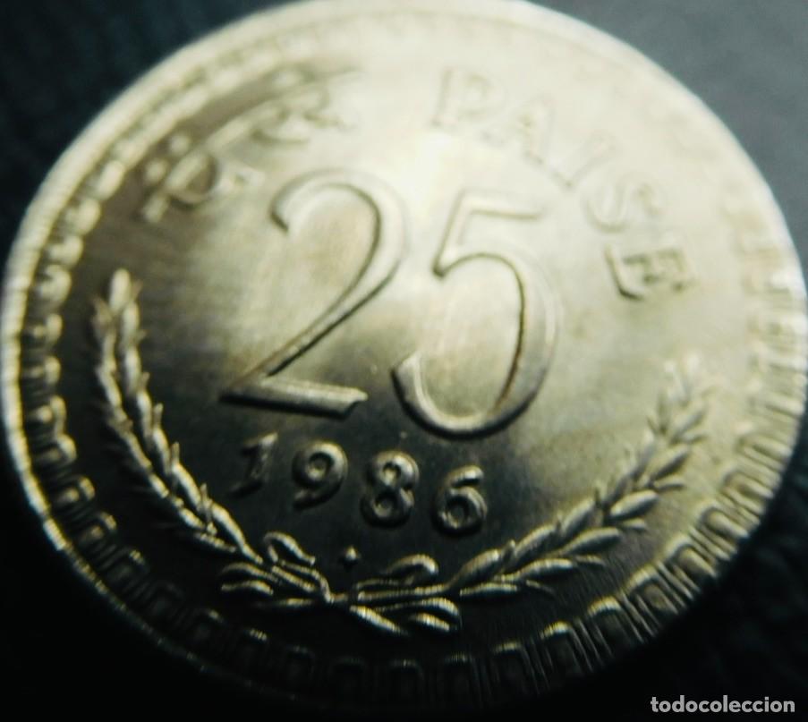Monedas antiguas de Am&eacute;rica: Moneda India de 25 centavos, 1985 - Foto 2