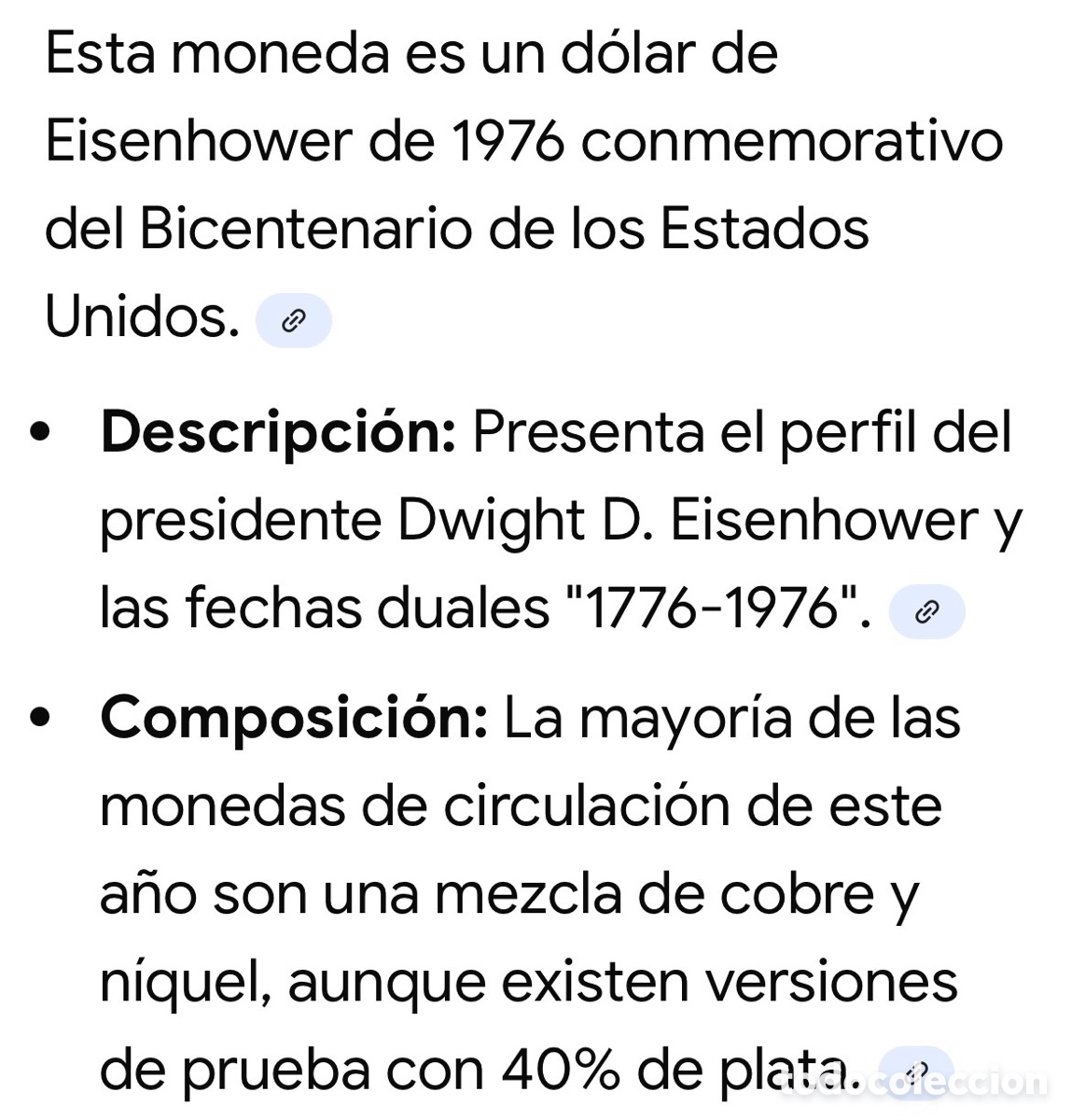 Monedas antiguas de Am&eacute;rica: Moneda 1 d&oacute;lar a&ntilde;o 1976 - Foto 5