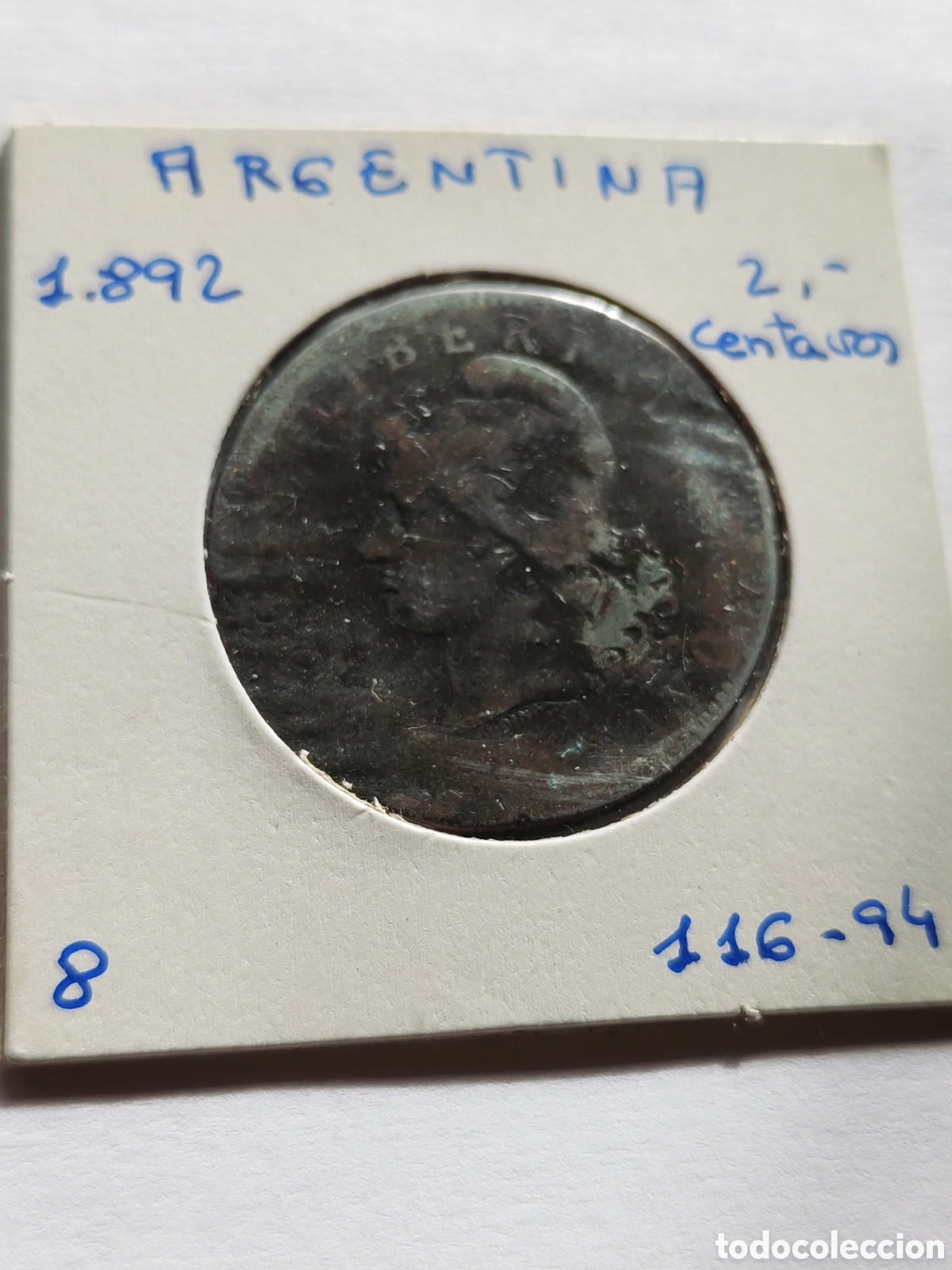 Monedas antiguas de Am&eacute;rica: Argentina. 2 centavos. 1892. - Foto 1