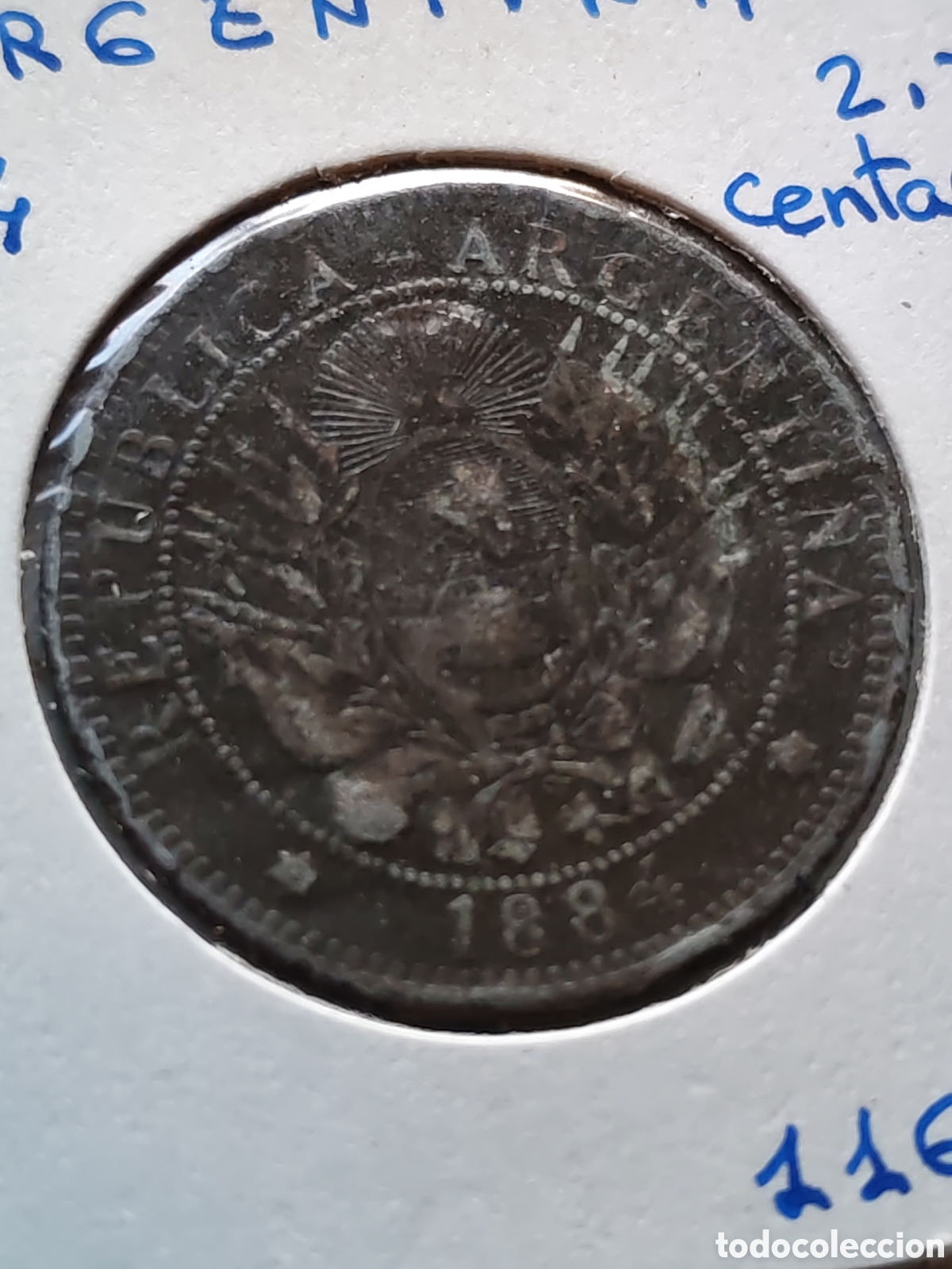 Monedas antiguas de Am&eacute;rica: Argentina. 2 centavos. 1884. - Foto 3