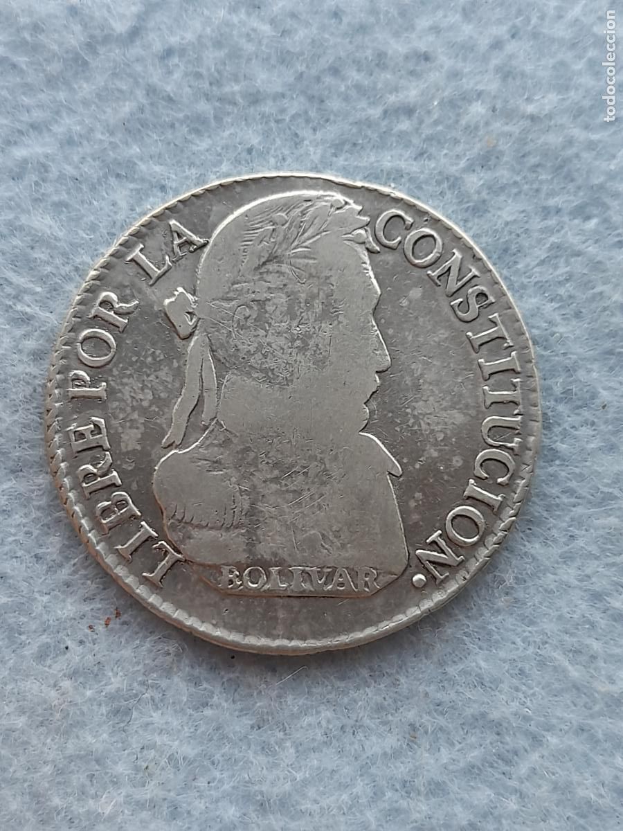 Moedas antigas da Am&eacute;rica: Bolivia 4 Soles. A&ntilde;o 1830 Potos&iacute; JL. Plata.