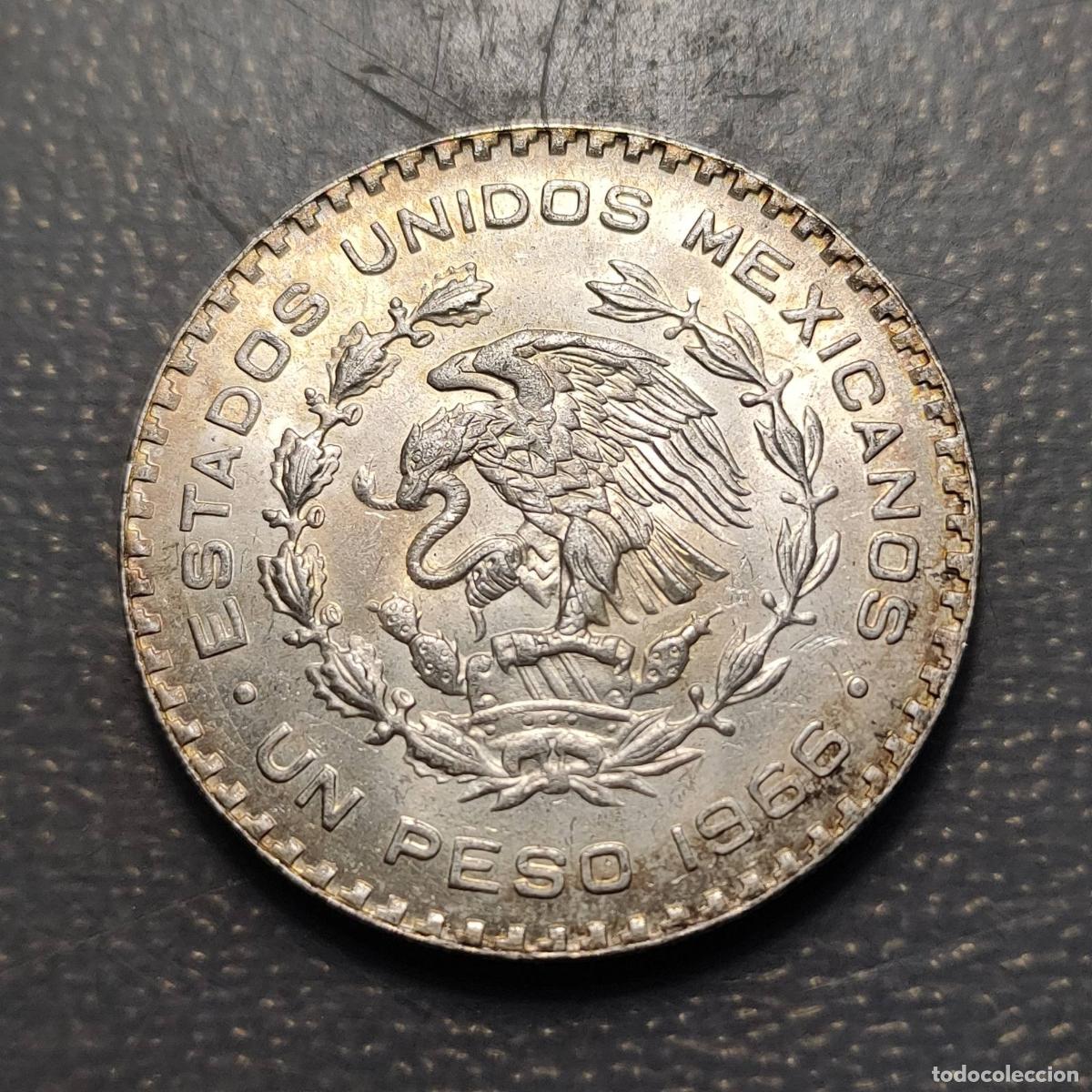 Monedas antiguas de Am&eacute;rica: MEXICO 1 PESO 1966 SC UNC - Foto 3