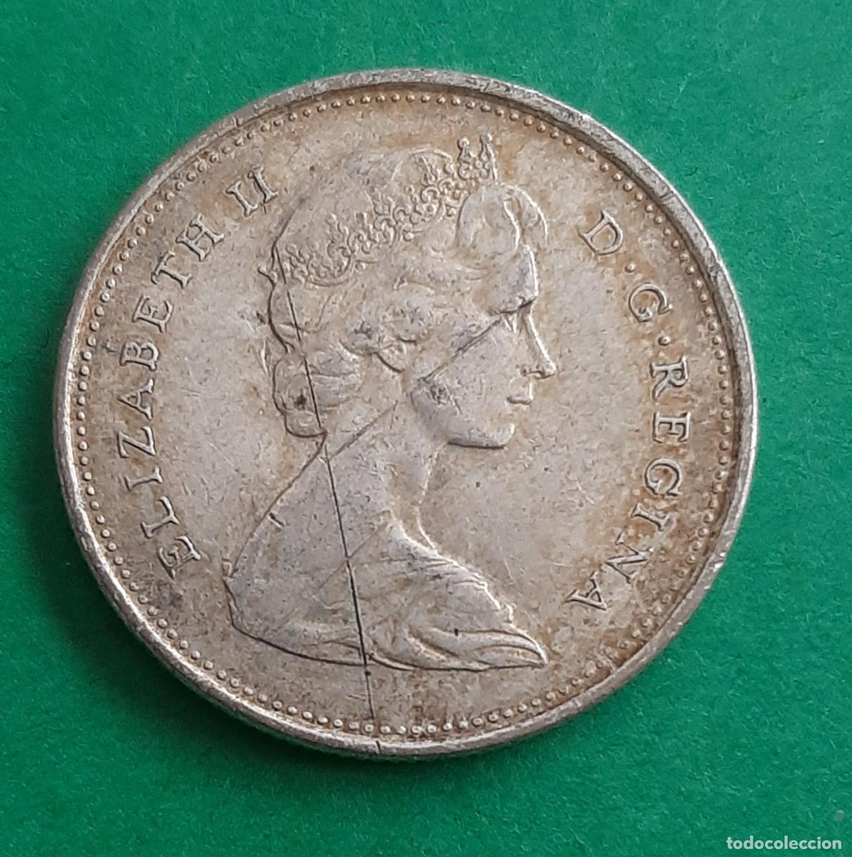 Monedas antiguas de Am&eacute;rica: (CANAD&Aacute;)(1968)(PLATA) 25 CENTAVOS - Foto 3
