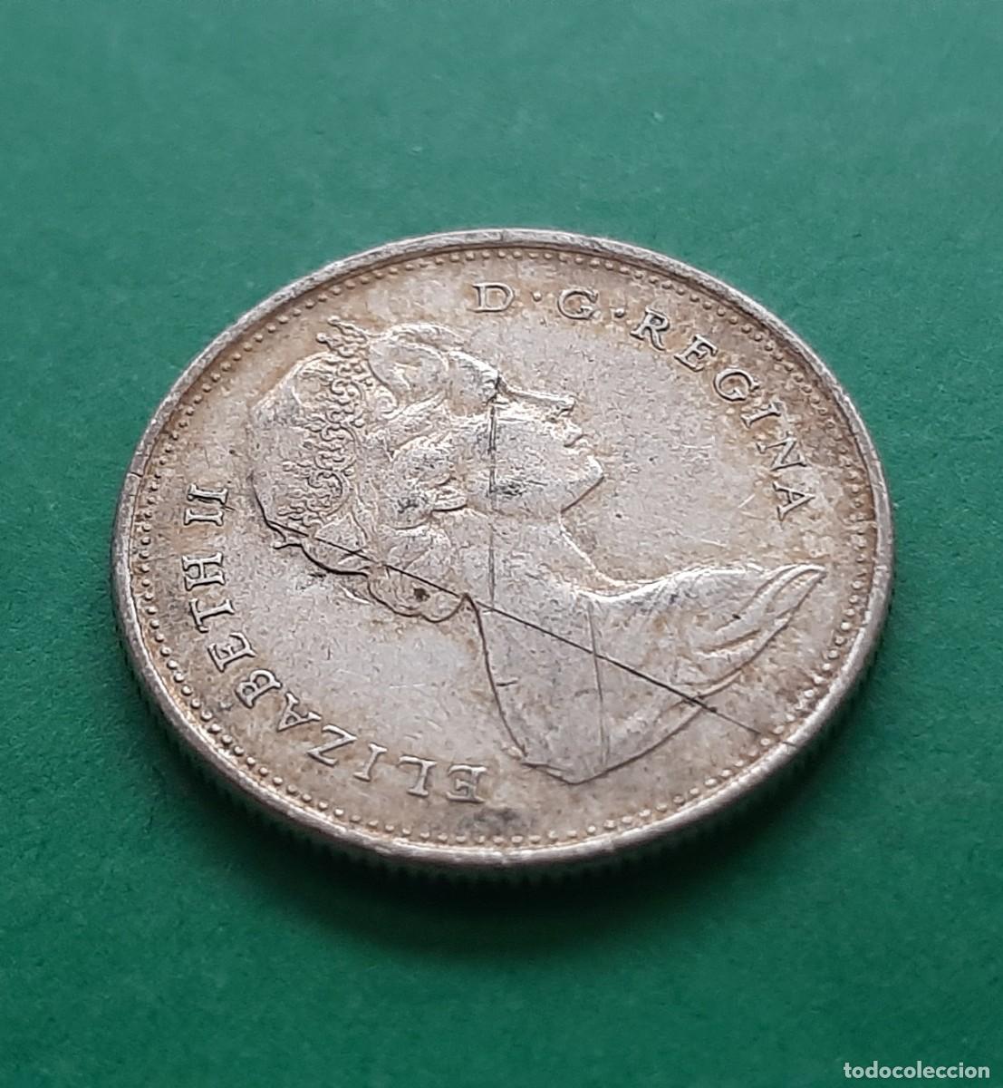 Monedas antiguas de Am&eacute;rica: (CANAD&Aacute;)(1968)(PLATA) 25 CENTAVOS - Foto 4