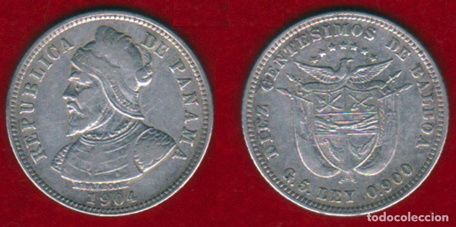 Old Coins of America: PANAMA - 10 CENTESIMOS - 1904 - E.B.C. - PLATA - ESCASA